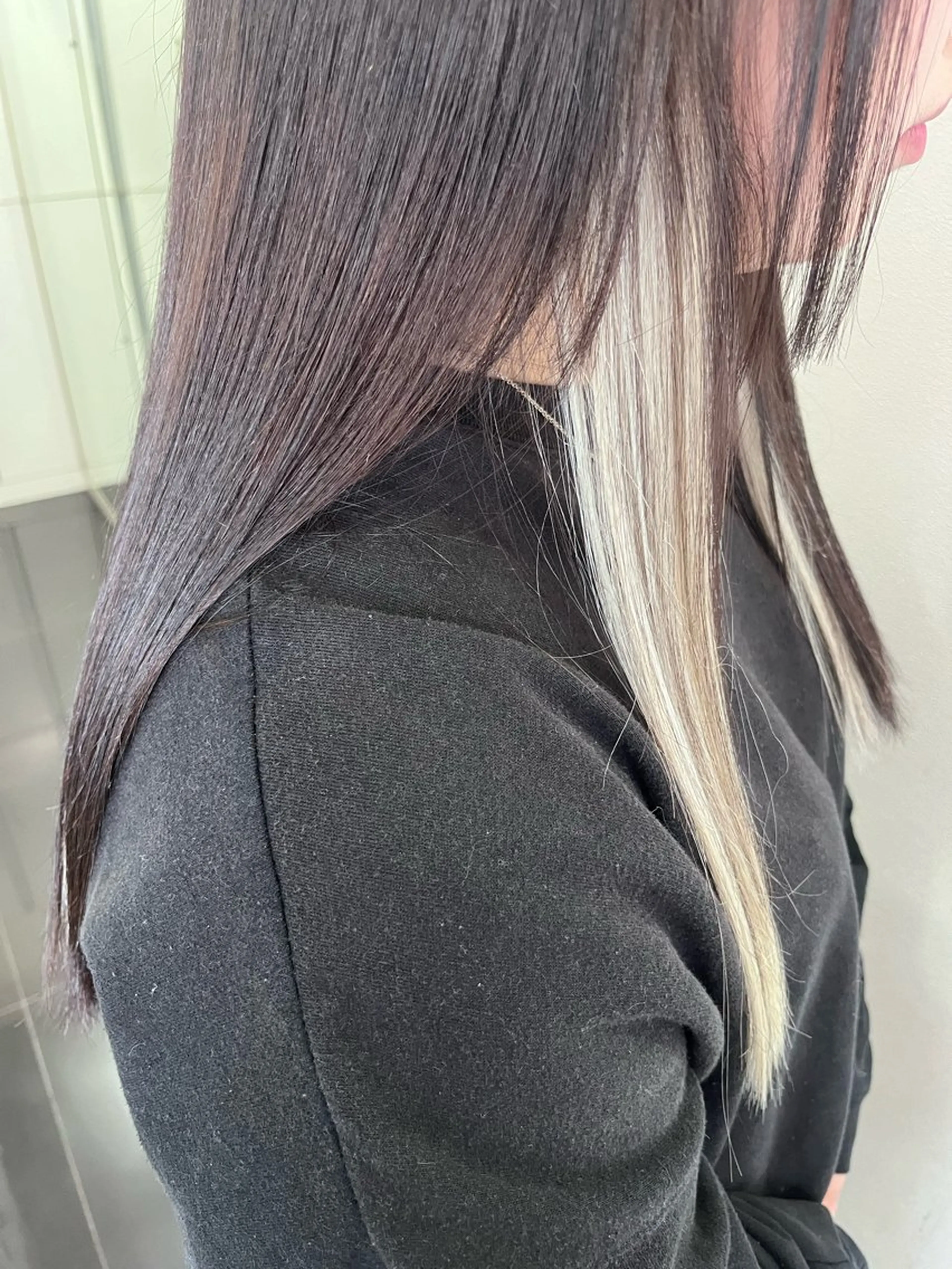 ロング エクステ ブリーチなしWカラー 暖色カラー/mayuのヘアスタイル