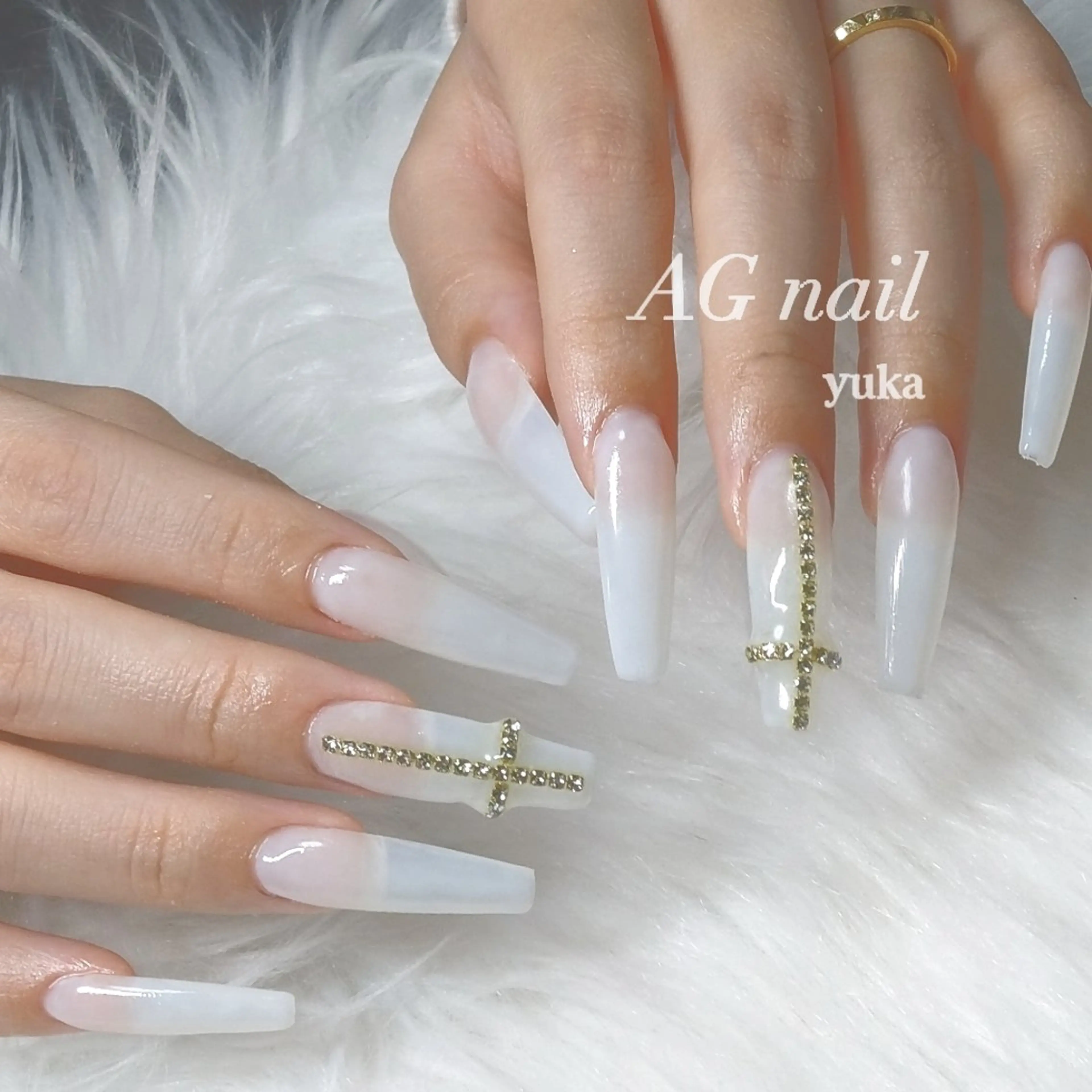 ネイル アートネイル ハンドネイル AGnail 富永  /オフ込みフィルインのネイルデザイン