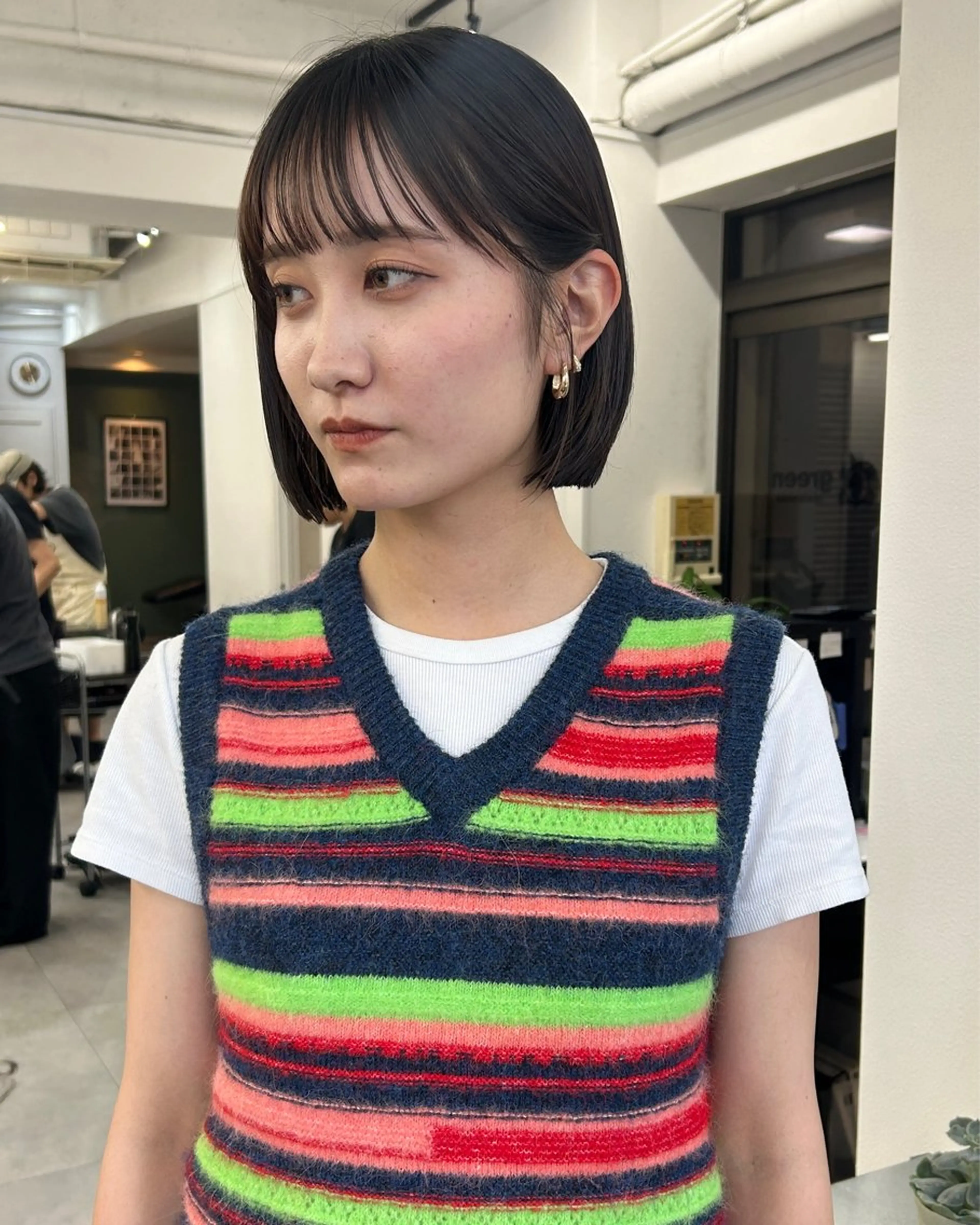 ミディアム カラー レイヤーボブ/ 艶カラー/サナ🌼のヘアスタイル