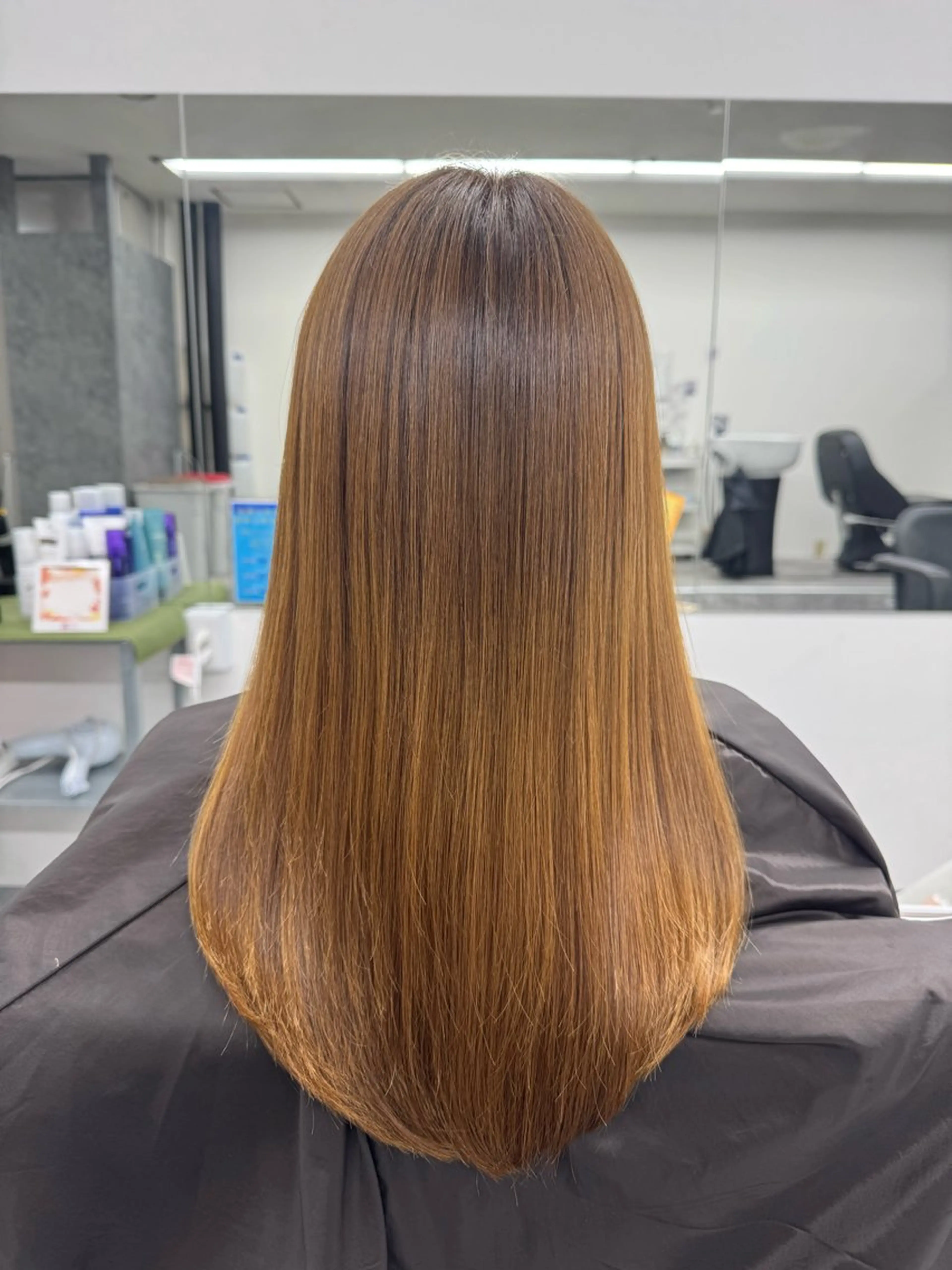 セミロング トリートメント 酸熱トリートメント 髪質改善メニュー 長井 美佐子のヘアスタイル