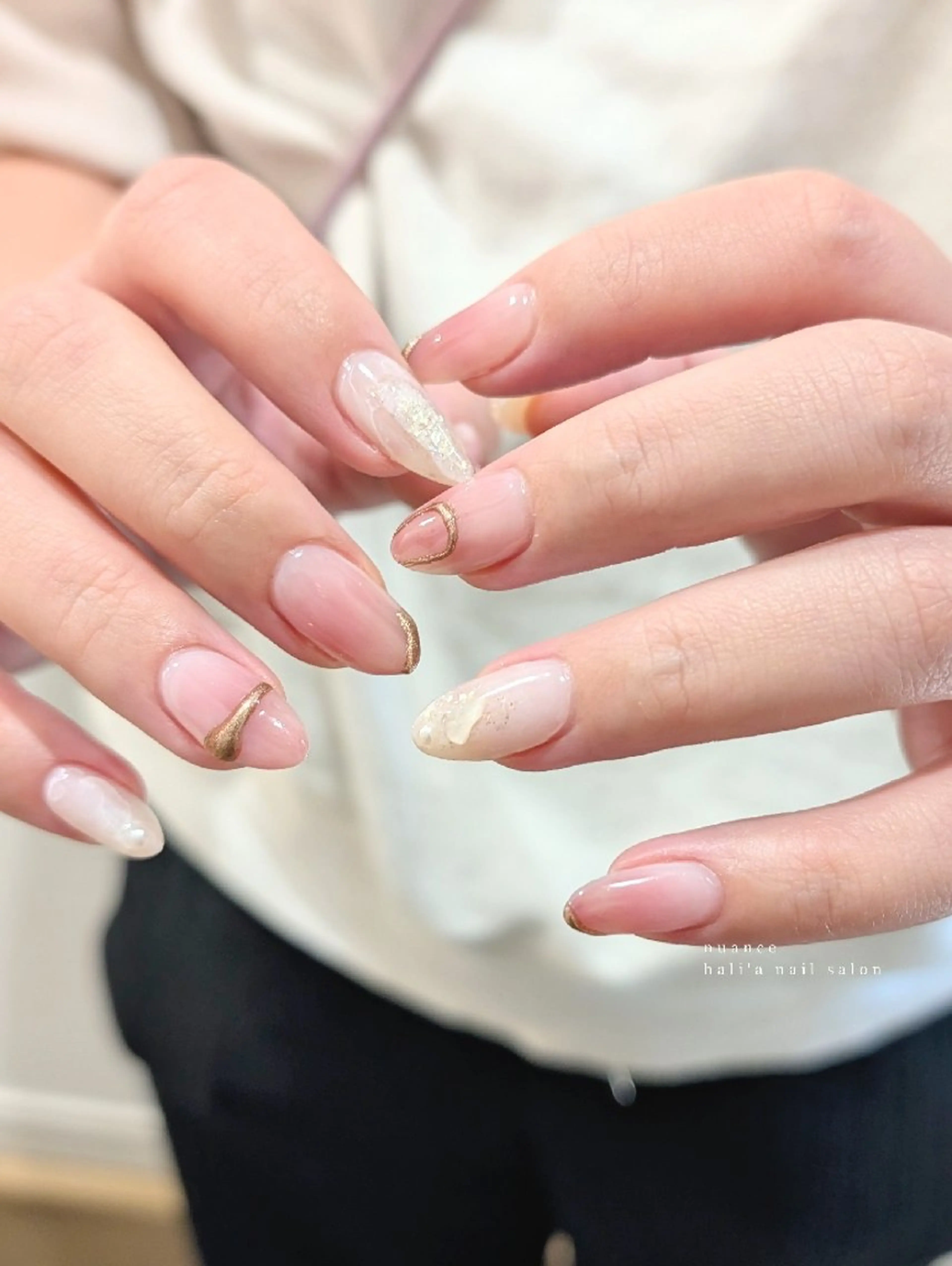 ネイル ニュアンスネイル ハンドネイル hali’a nailのネイルデザイン