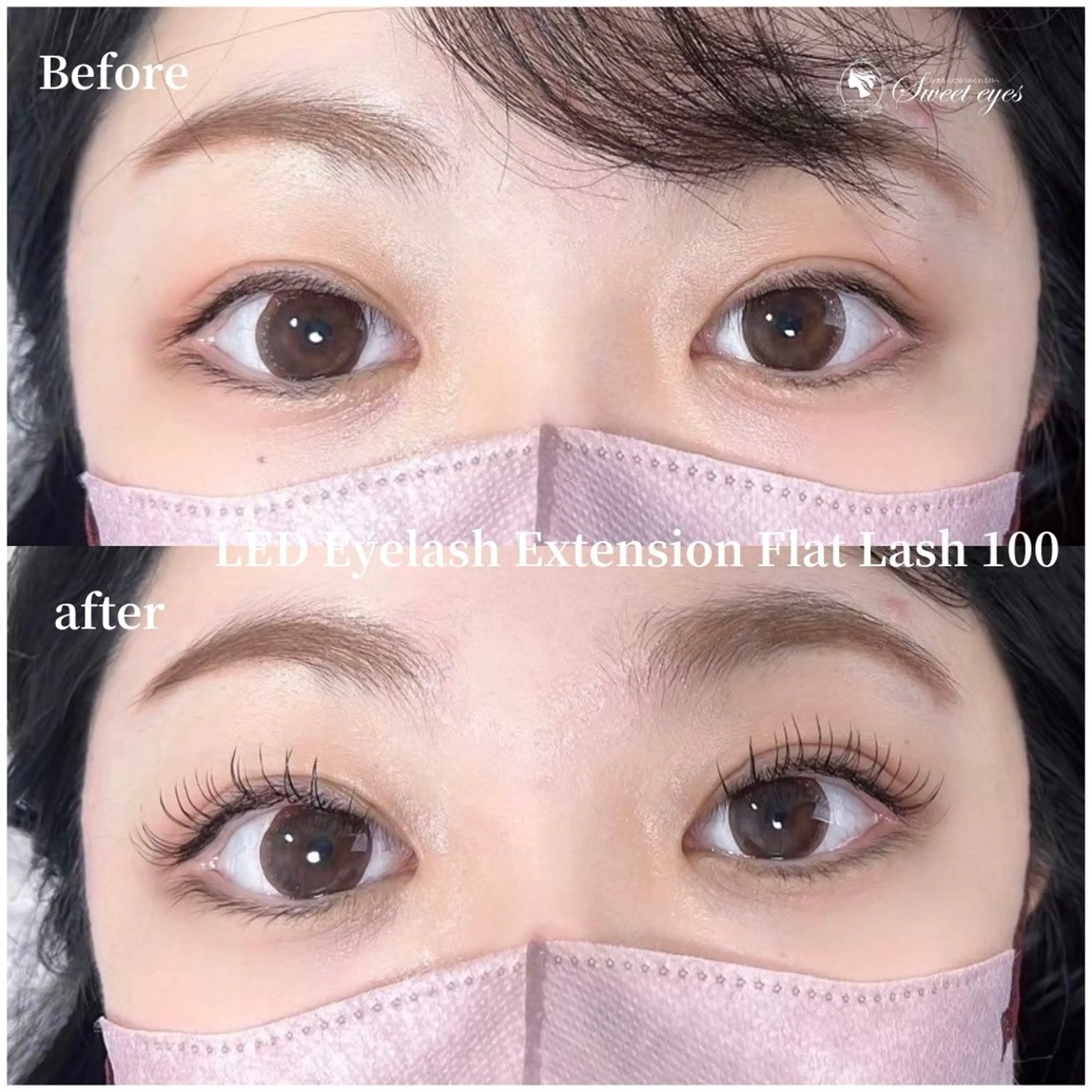 マツエク・マツパ フラットラッシュ ナチュラル マツエク Sweeteyes 金山店のマツエク・マツパデザイン