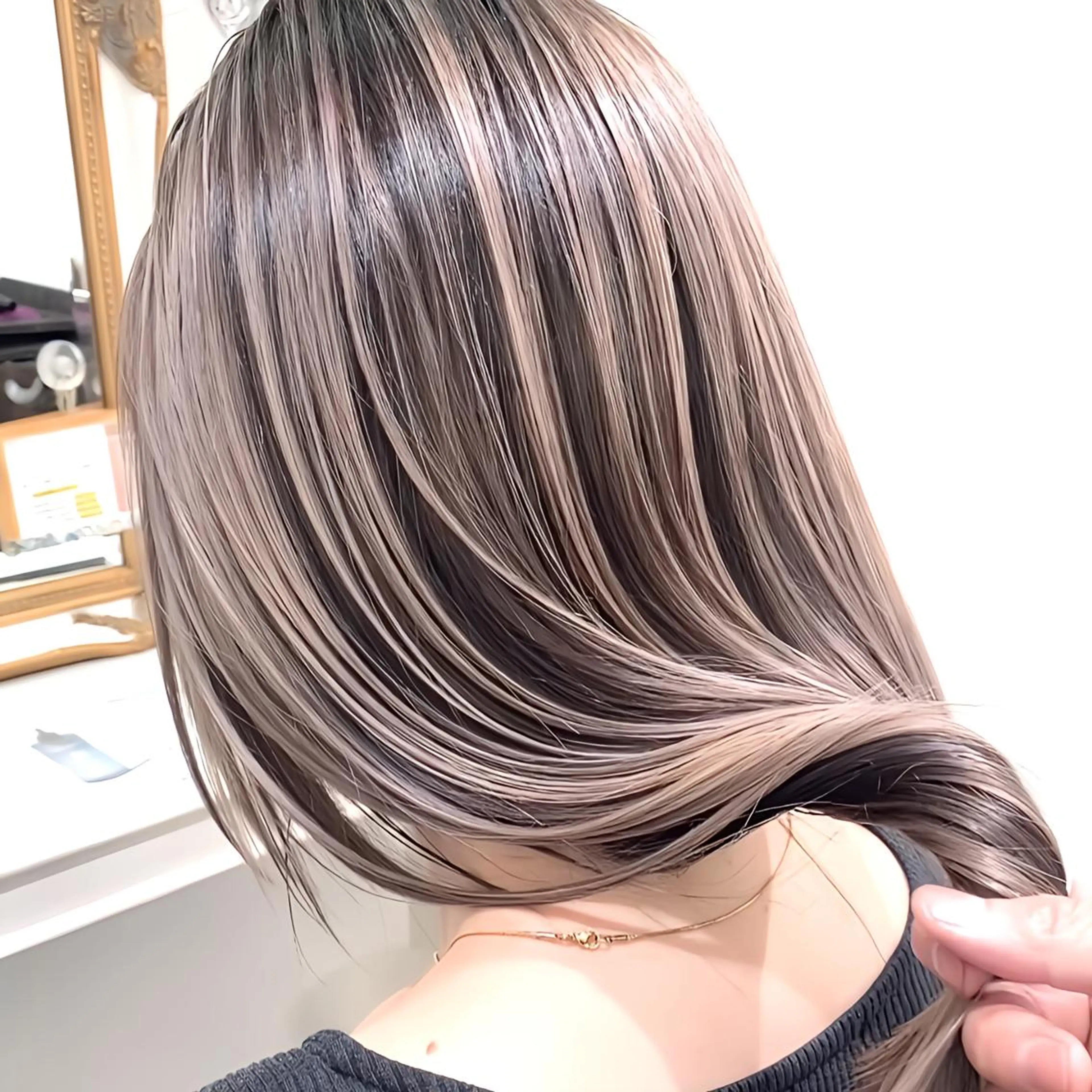 【バレイヤージュ✖️髪質改善】ブリーチなしバレイヤージュカラー+髪質改善+カットの写真