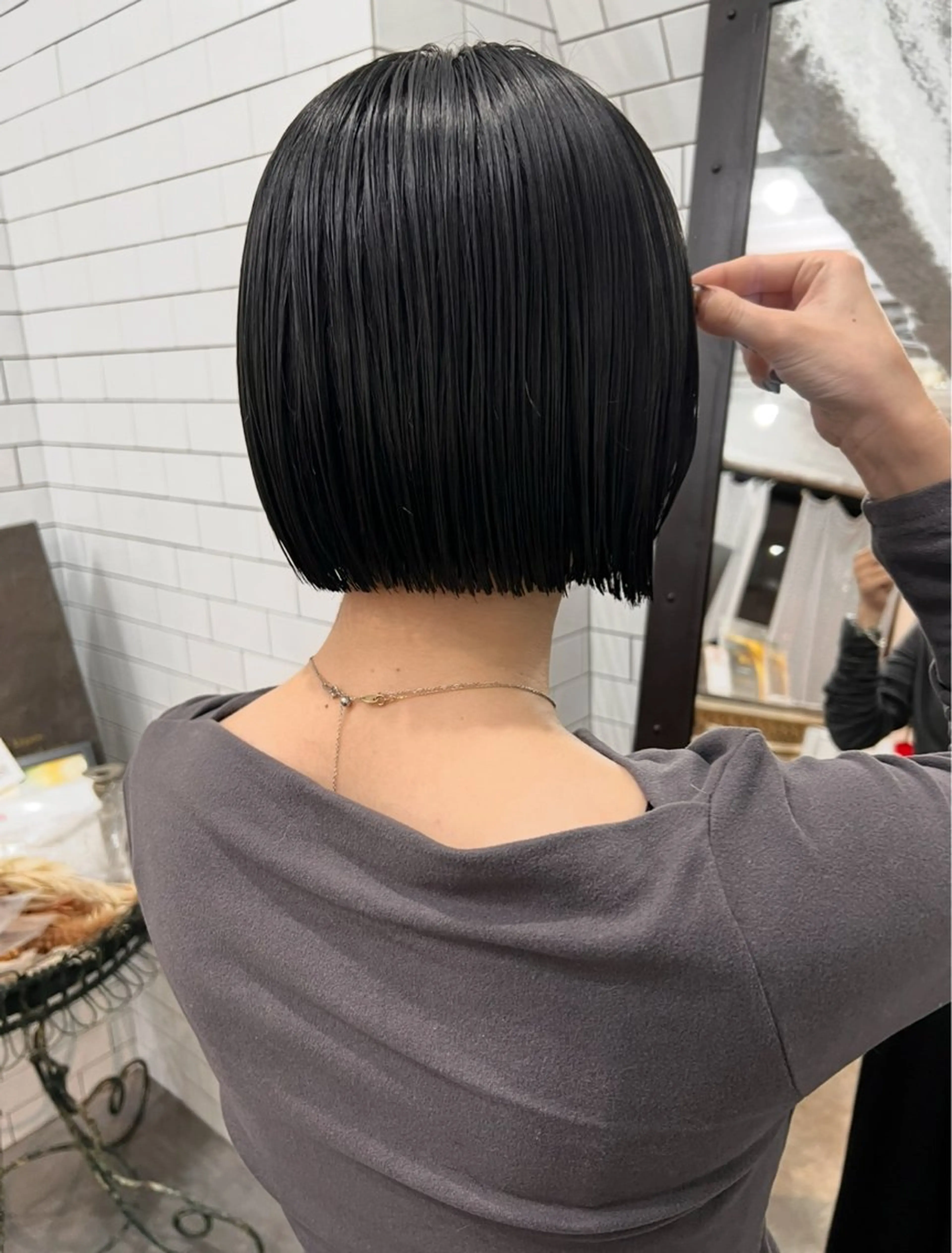 ショート カット 紙屋町ショート /ボブ　パーマ河内蓮のヘアスタイル