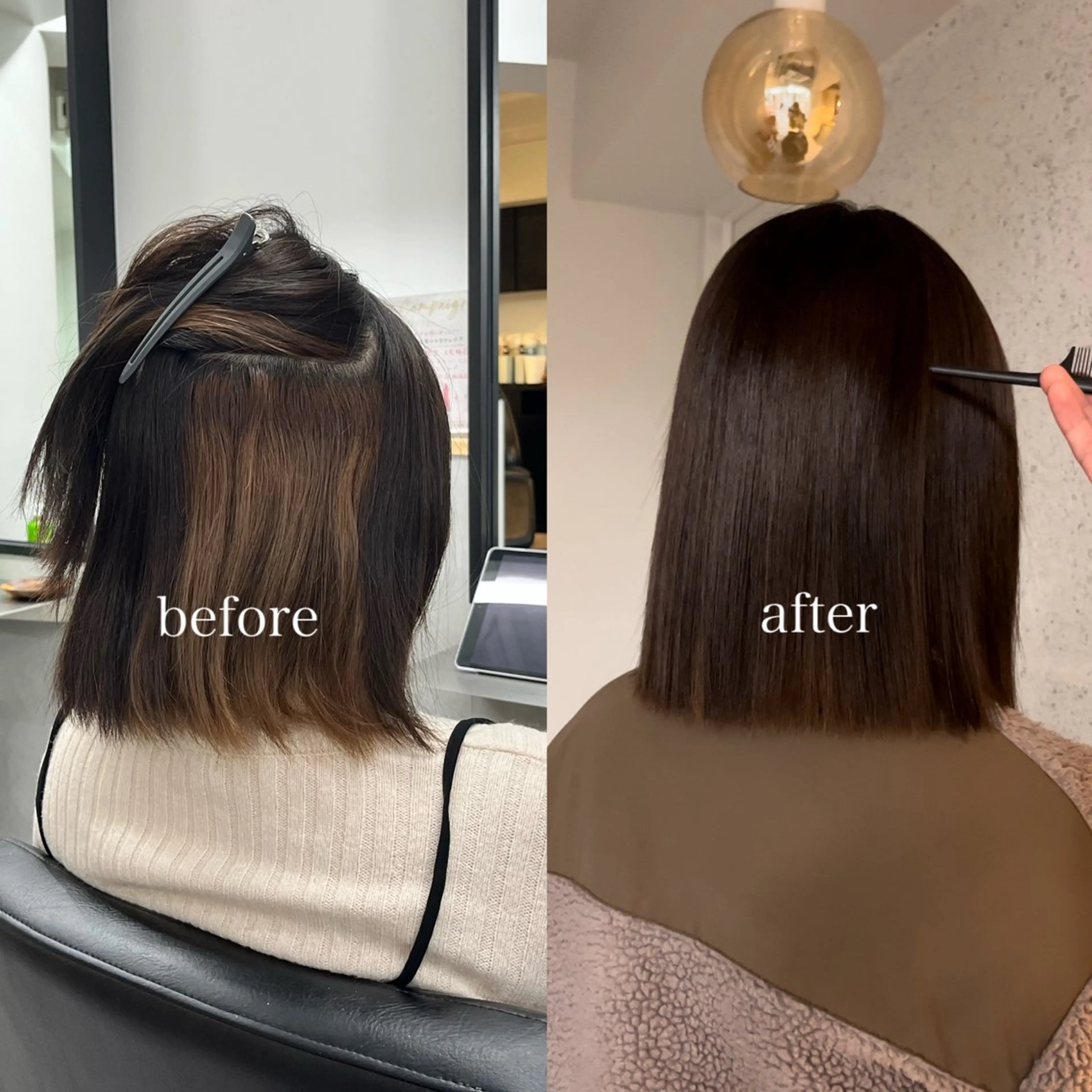 パーマ 縮毛矯正 髪質改善/縮毛矯正/ ボブ/立川/伊藤豊のヘアスタイル