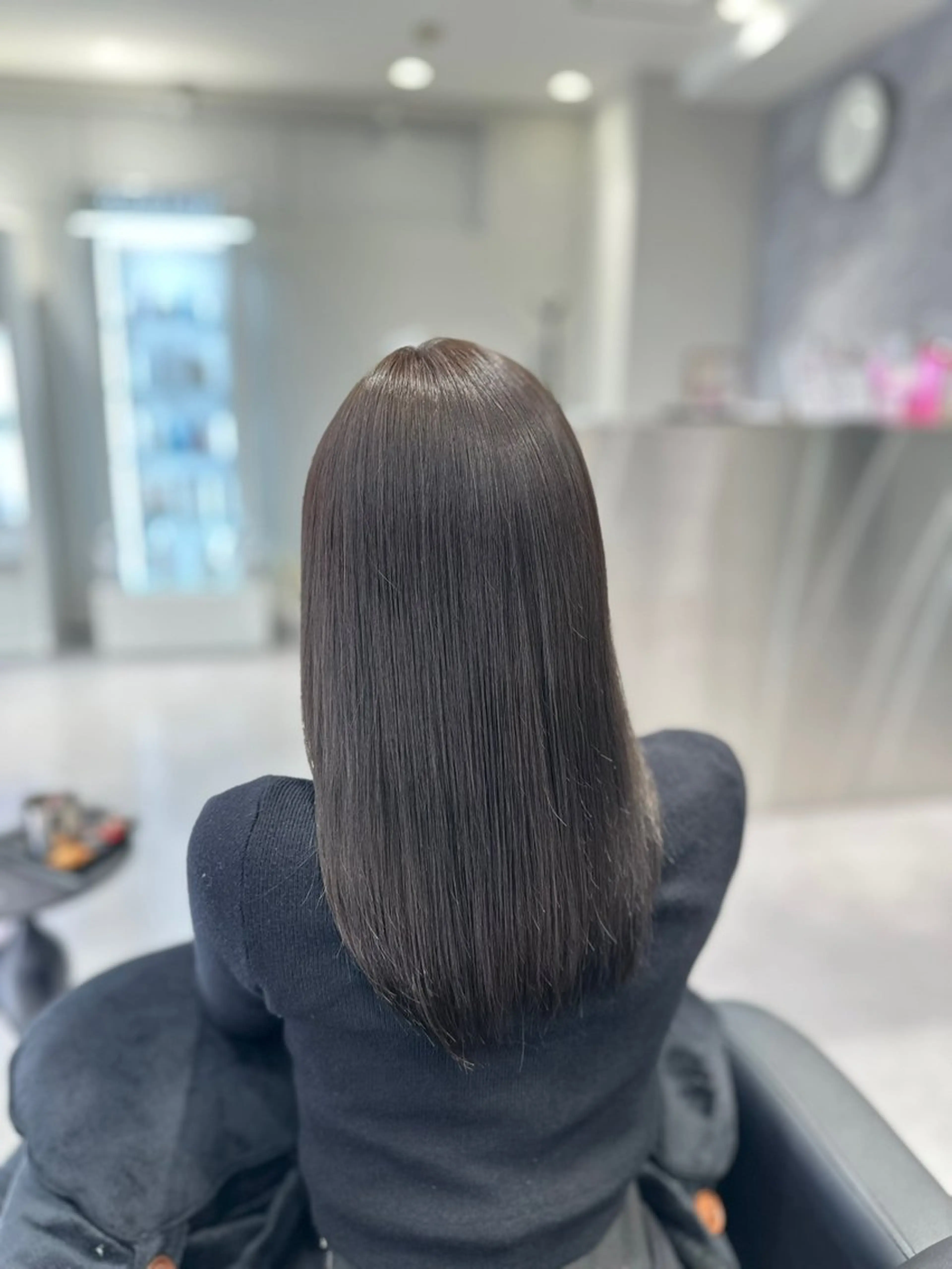 セミロング ヘアカラー トリートメント ブリーチなし/透明感 NONO💖のヘアスタイル