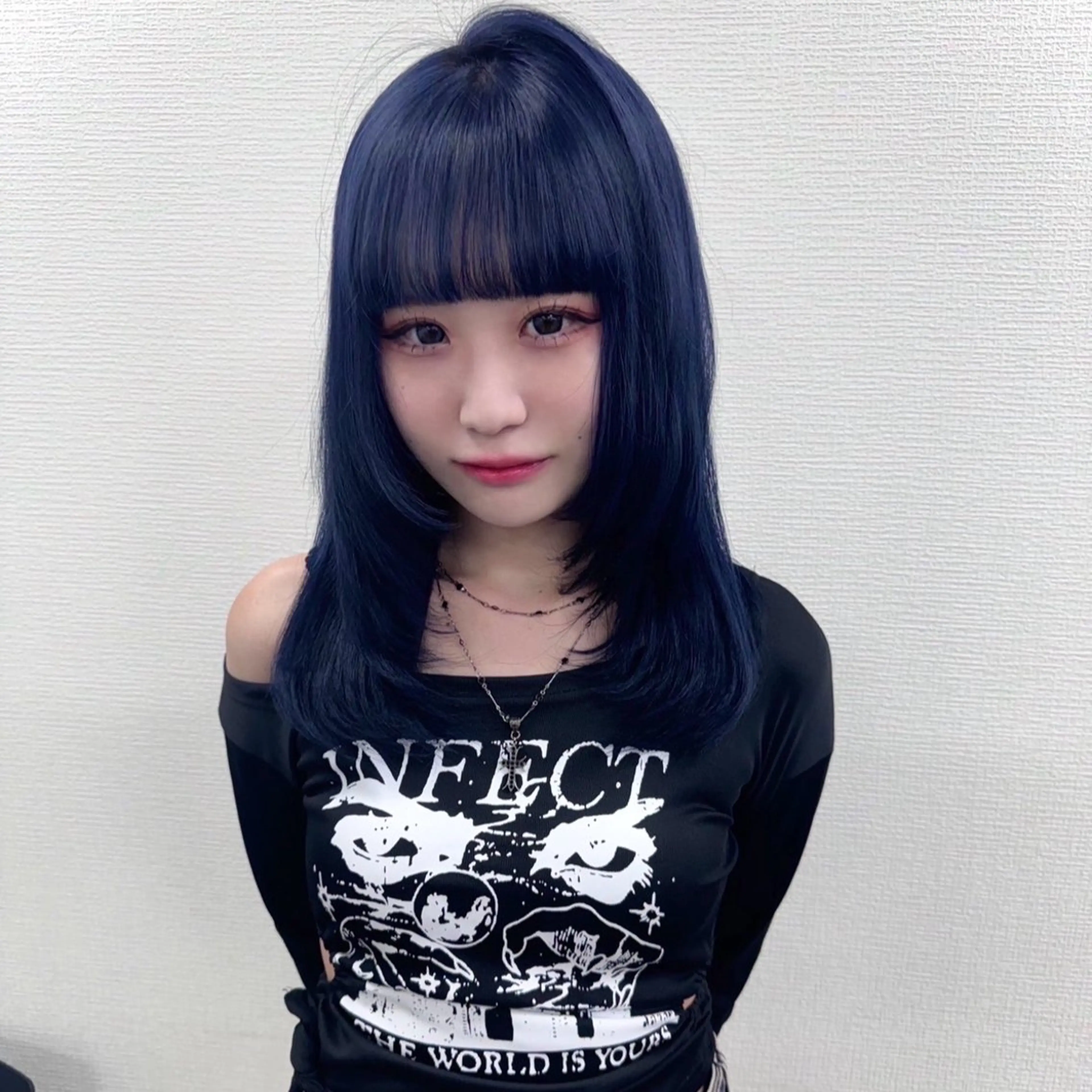 ロング カラー ヘアアレンジ カット ヘアカラー トリートメント ヘッドスパ ヘアセット 韓国レイヤーカット /韓国トレンドカラーのヘアスタイル