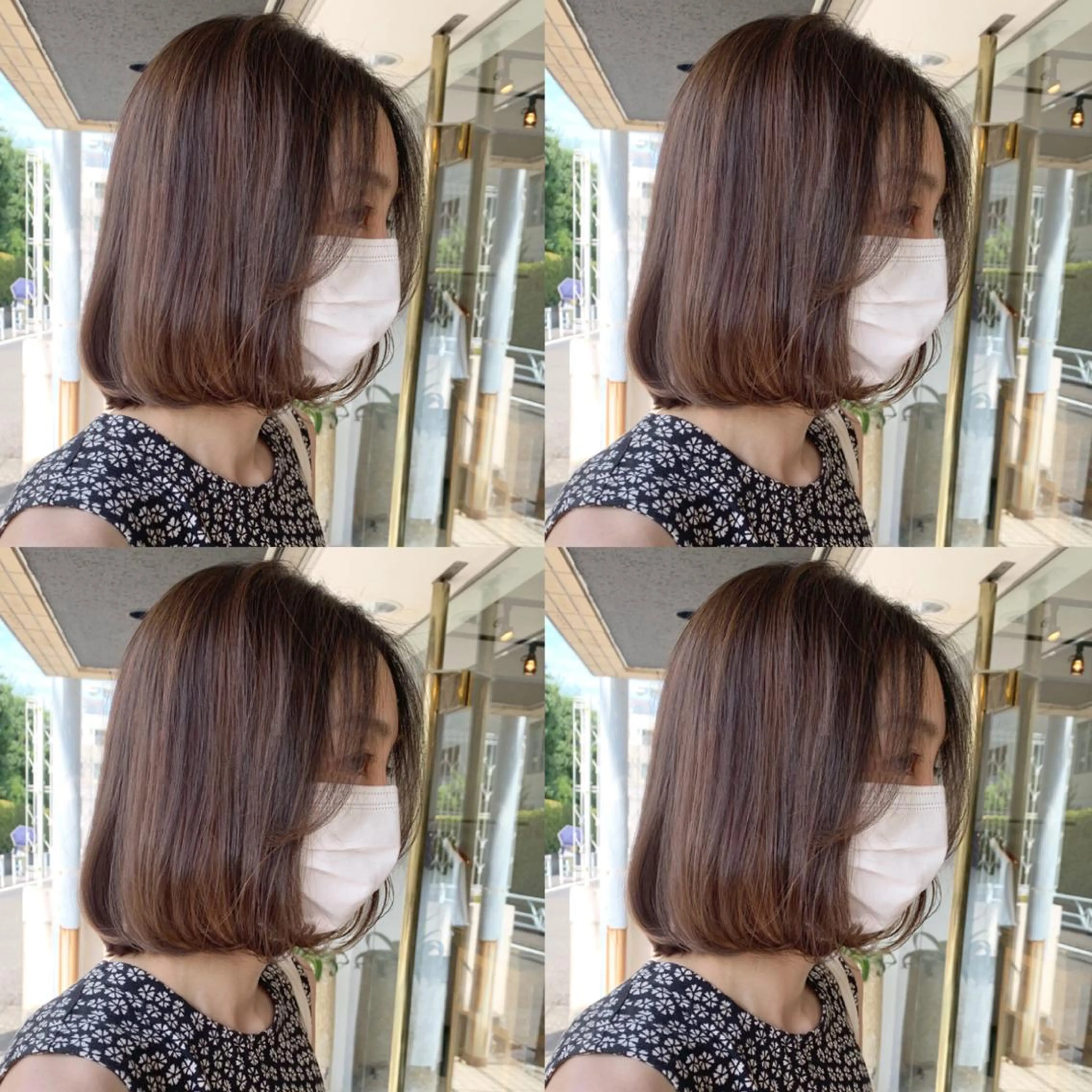 ミディアム カラー 透明感/オリーブ/ グレージュ/YUKAのヘアスタイル