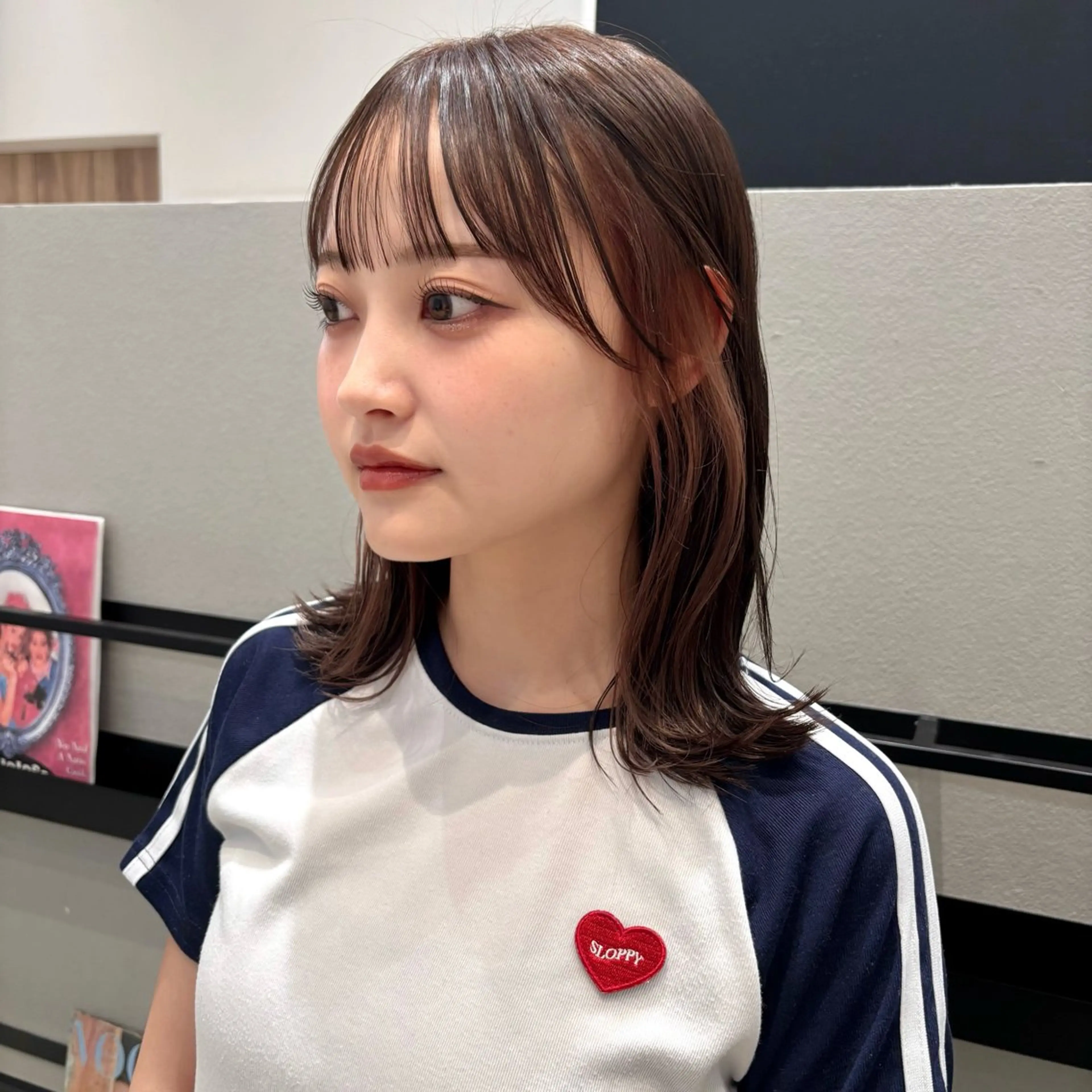 ミディアム カラー ベージュカラー ピンクカラー ピンクベージュ 透明感カラー/ レイヤーkotonoのヘアスタイル