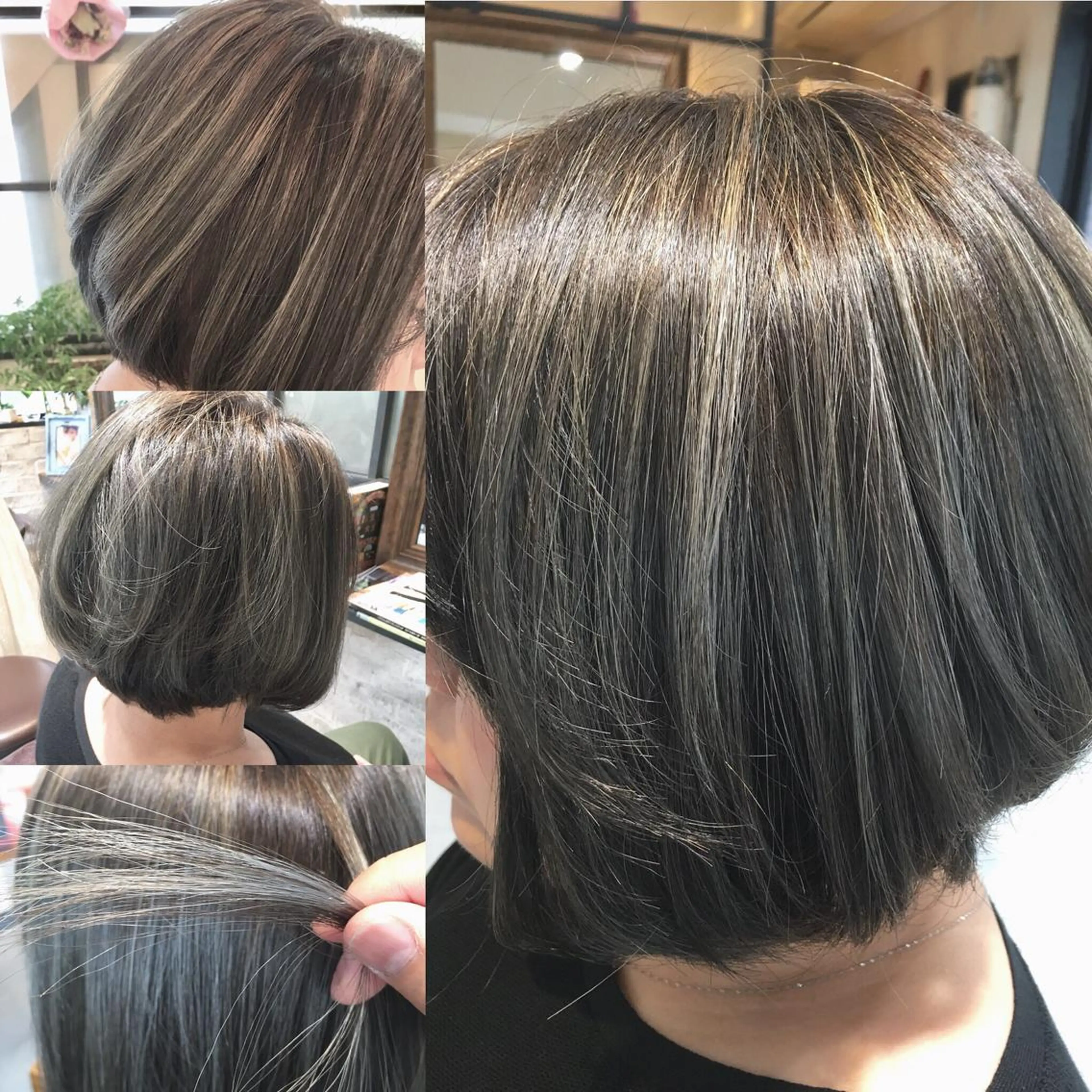 ショート カラー ハイライトカラー ハイライト ヘアカラー トリートメント ヘッドスパ Calenda/ パーソナル美髪サロンのヘアスタイル