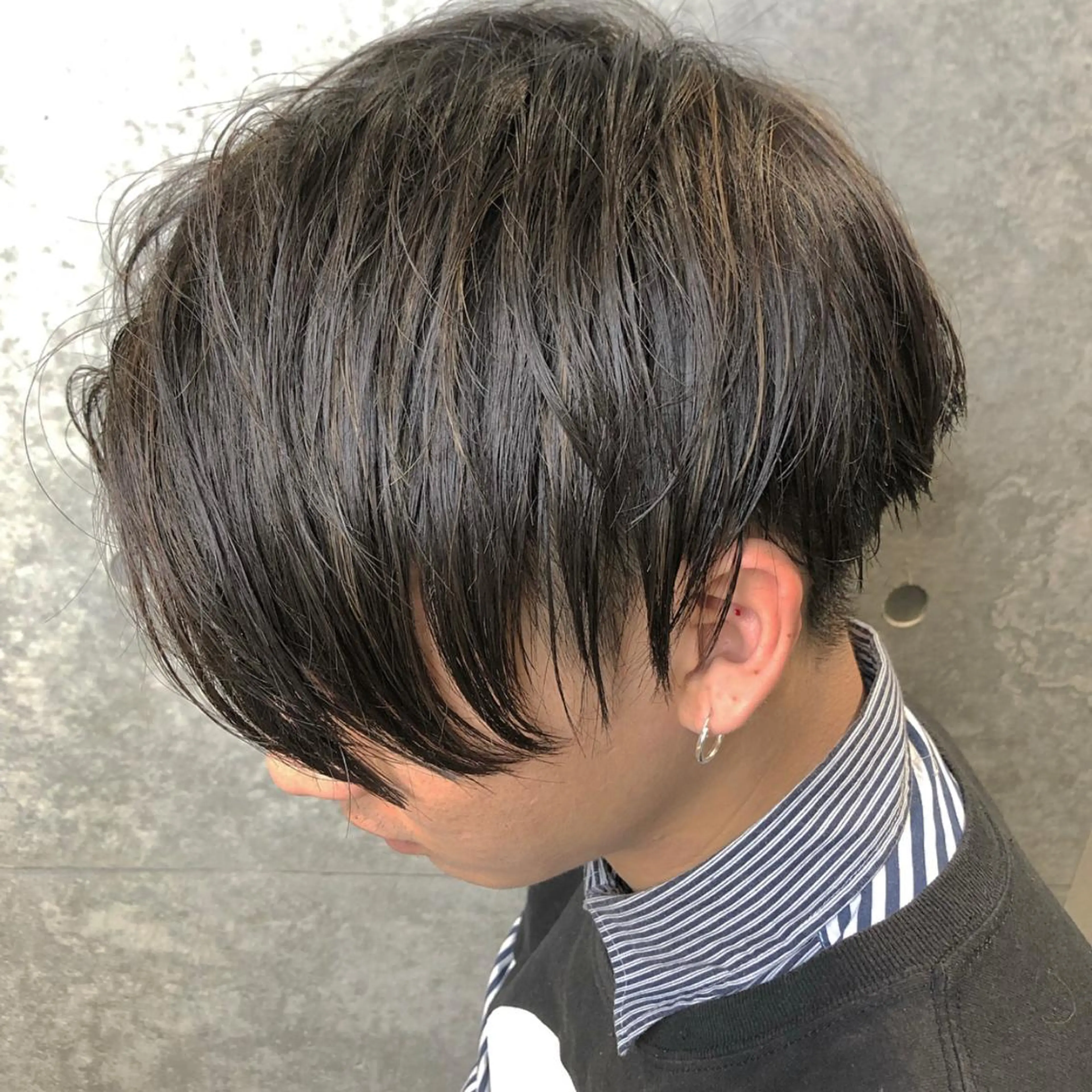 ショート カラー メンズ カット CLUTCH天王寺 西藤遥河のヘアスタイル