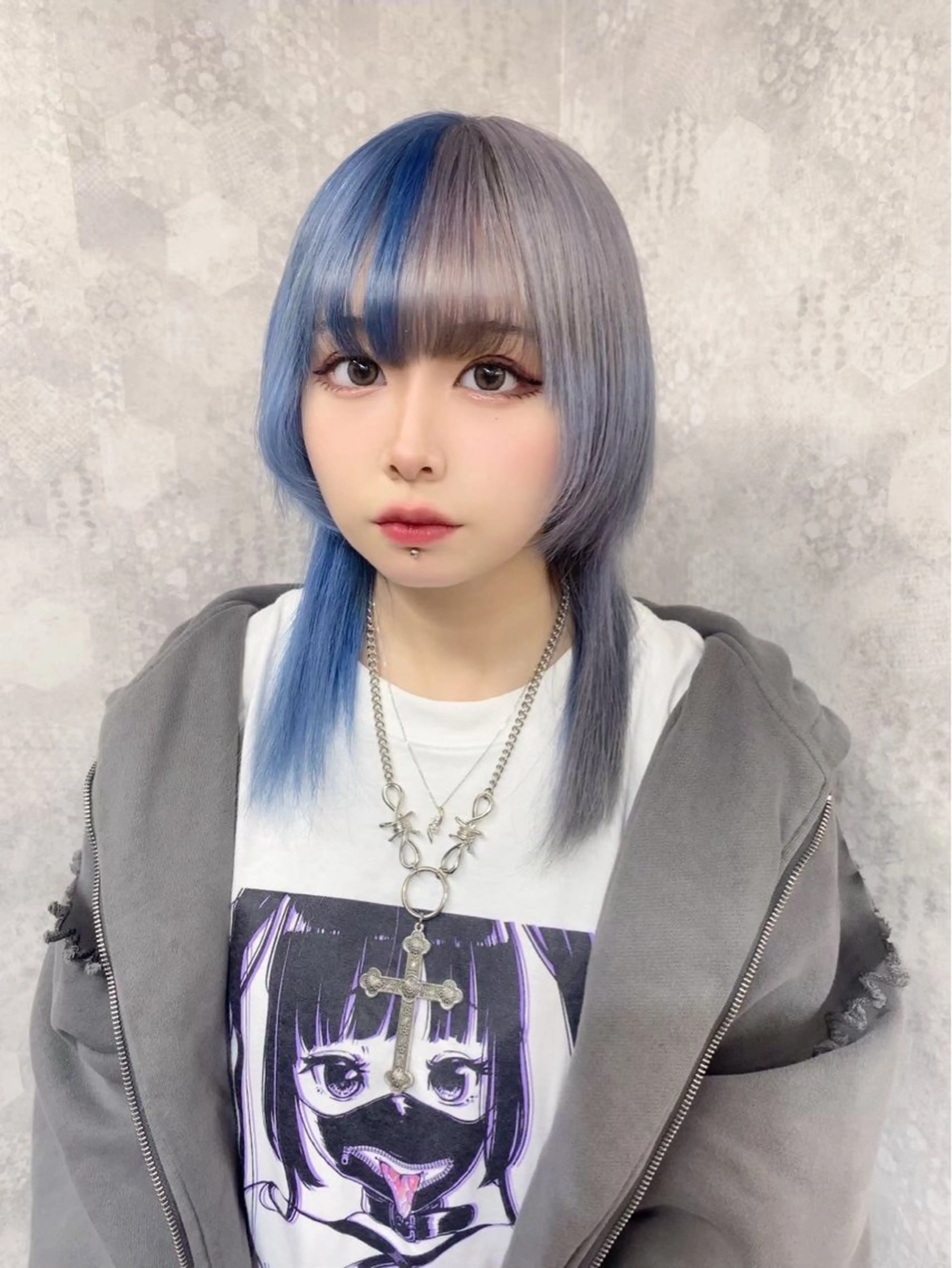 セミロング 島川 蒼梧のヘアスタイル