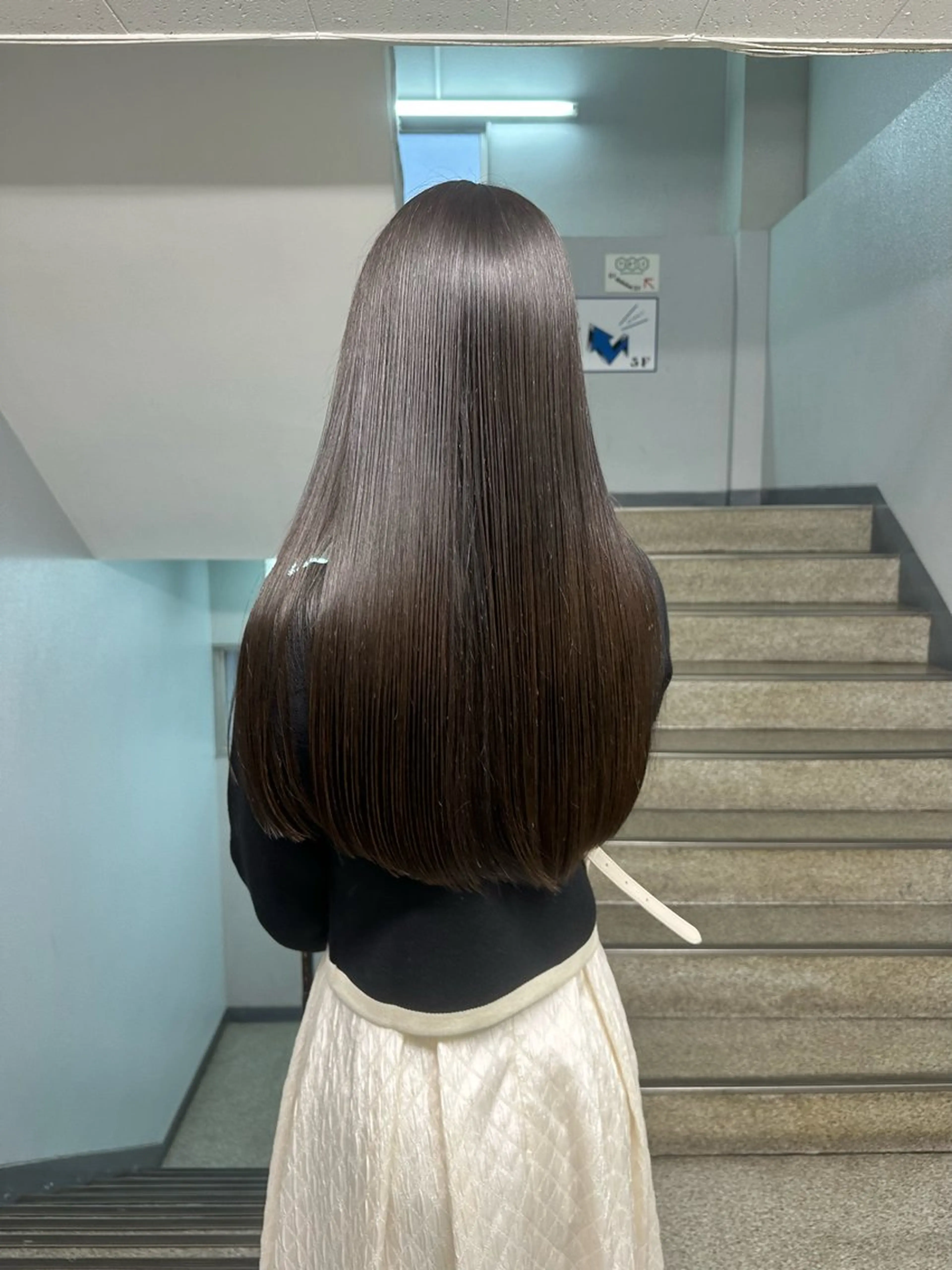 ロング 髪質改善 韓国風ヘア トリートメント 酸性ストレート レイヤーカット× 髪質改善カラー　片山のヘアスタイル