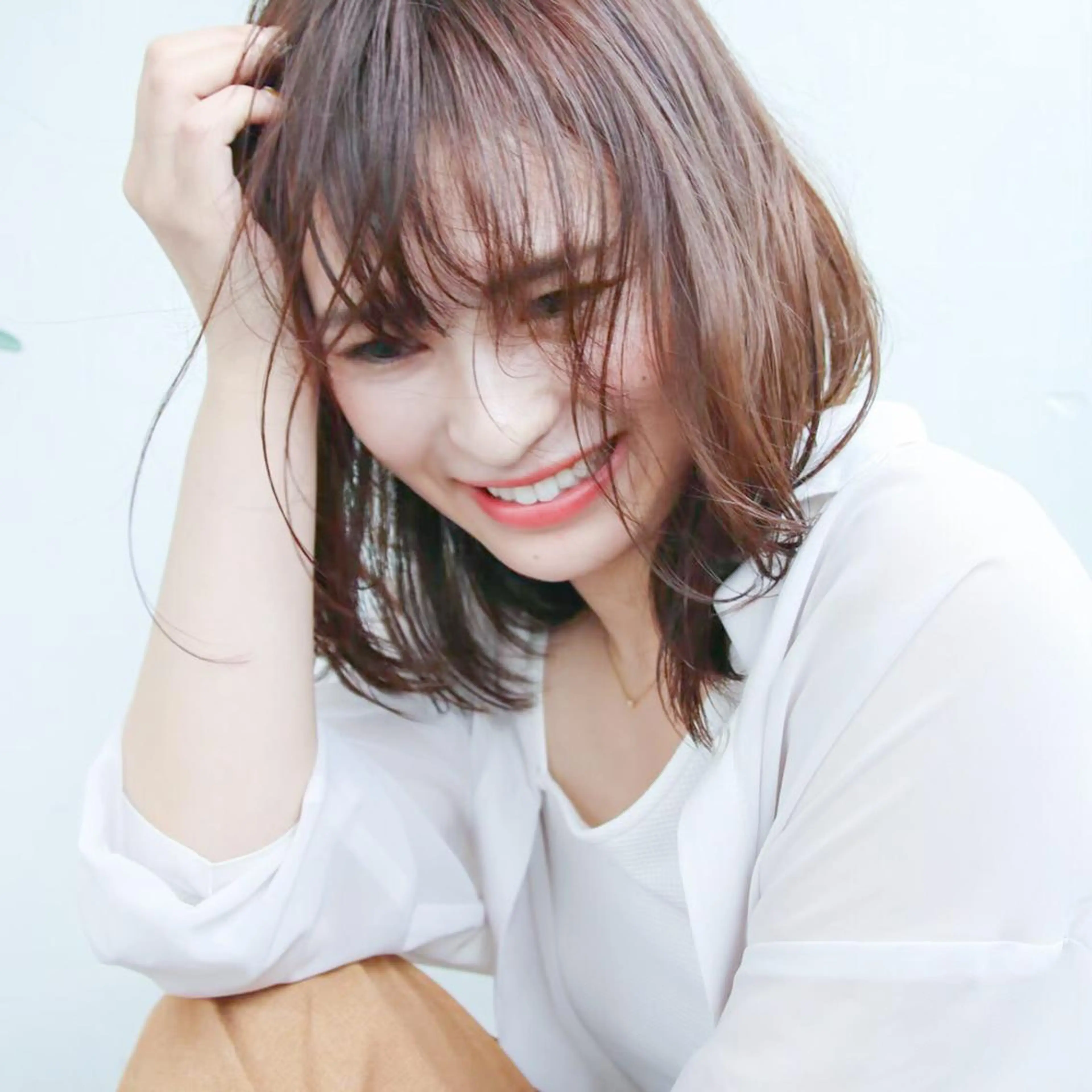 ミディアム カラー カット ツイスパ/波巻き対応 メンズ特化　石川愛理のヘアスタイル