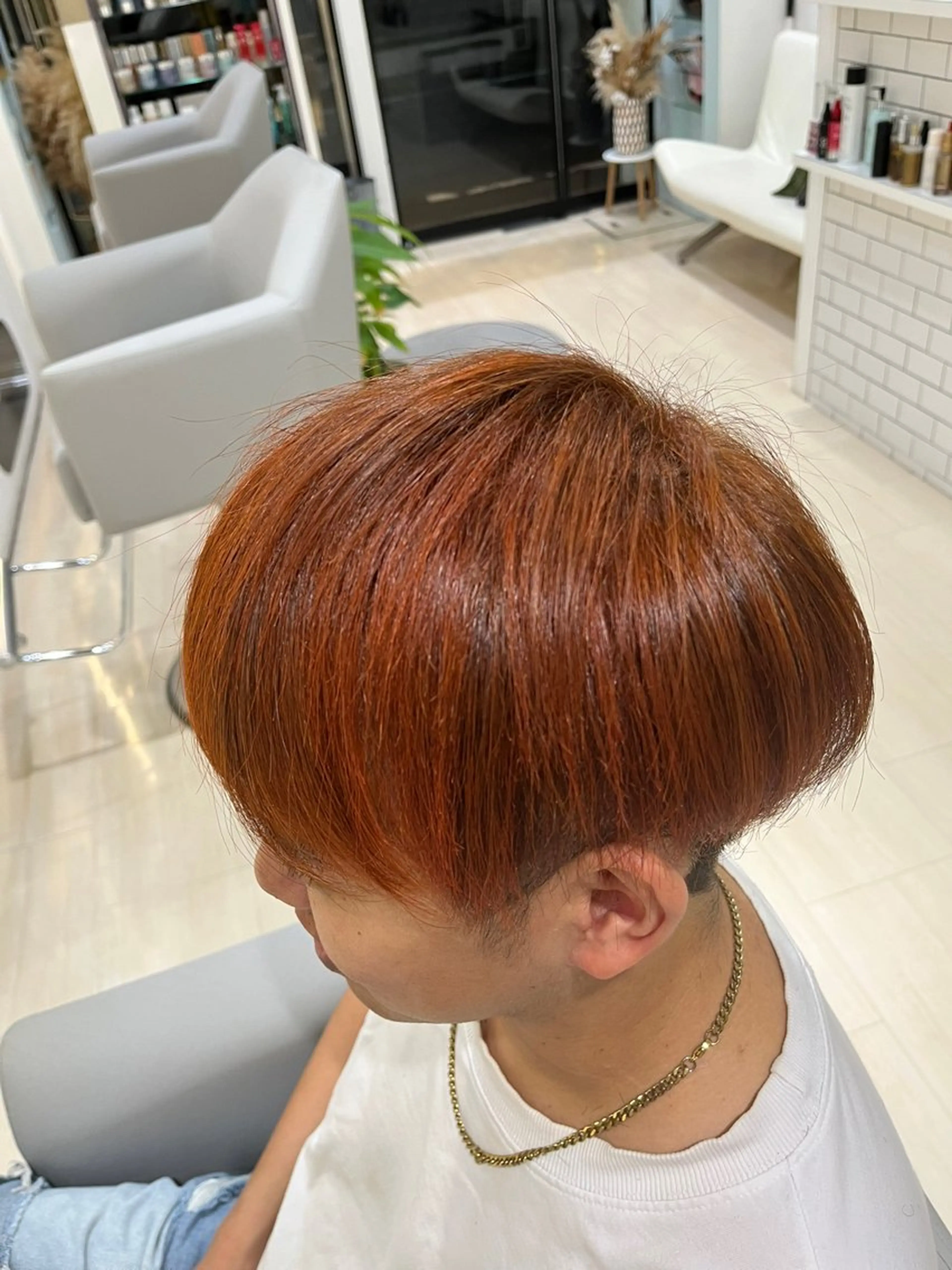 ショート カラー ブリーチ ブリーチなしカラー オレンジ トリートメント R u i/ブリーチ /京都/河原町のヘアスタイル