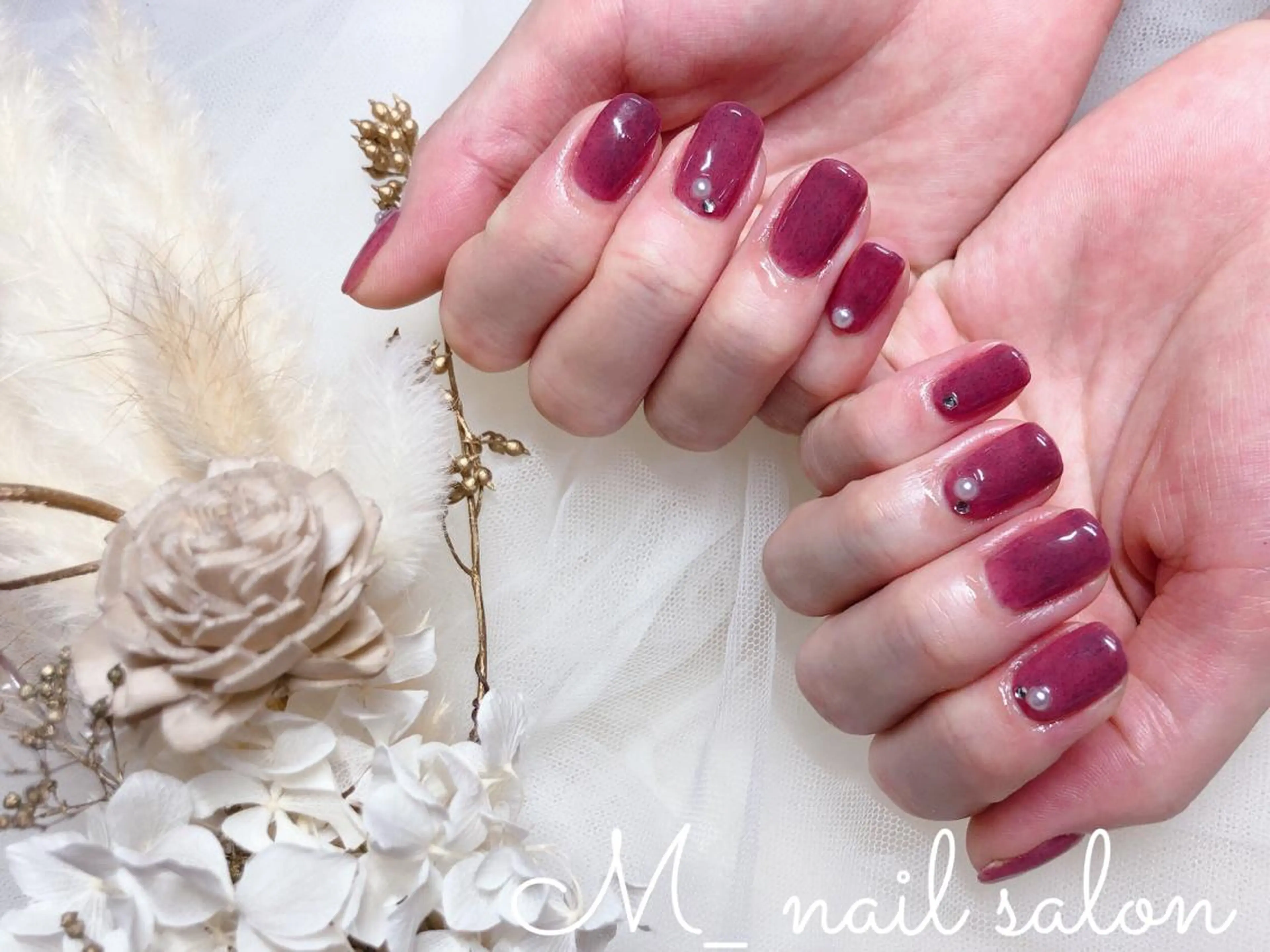 ネイル ジェルネイル ワンカラーネイル パラジェル M_ nail salonのネイルデザイン