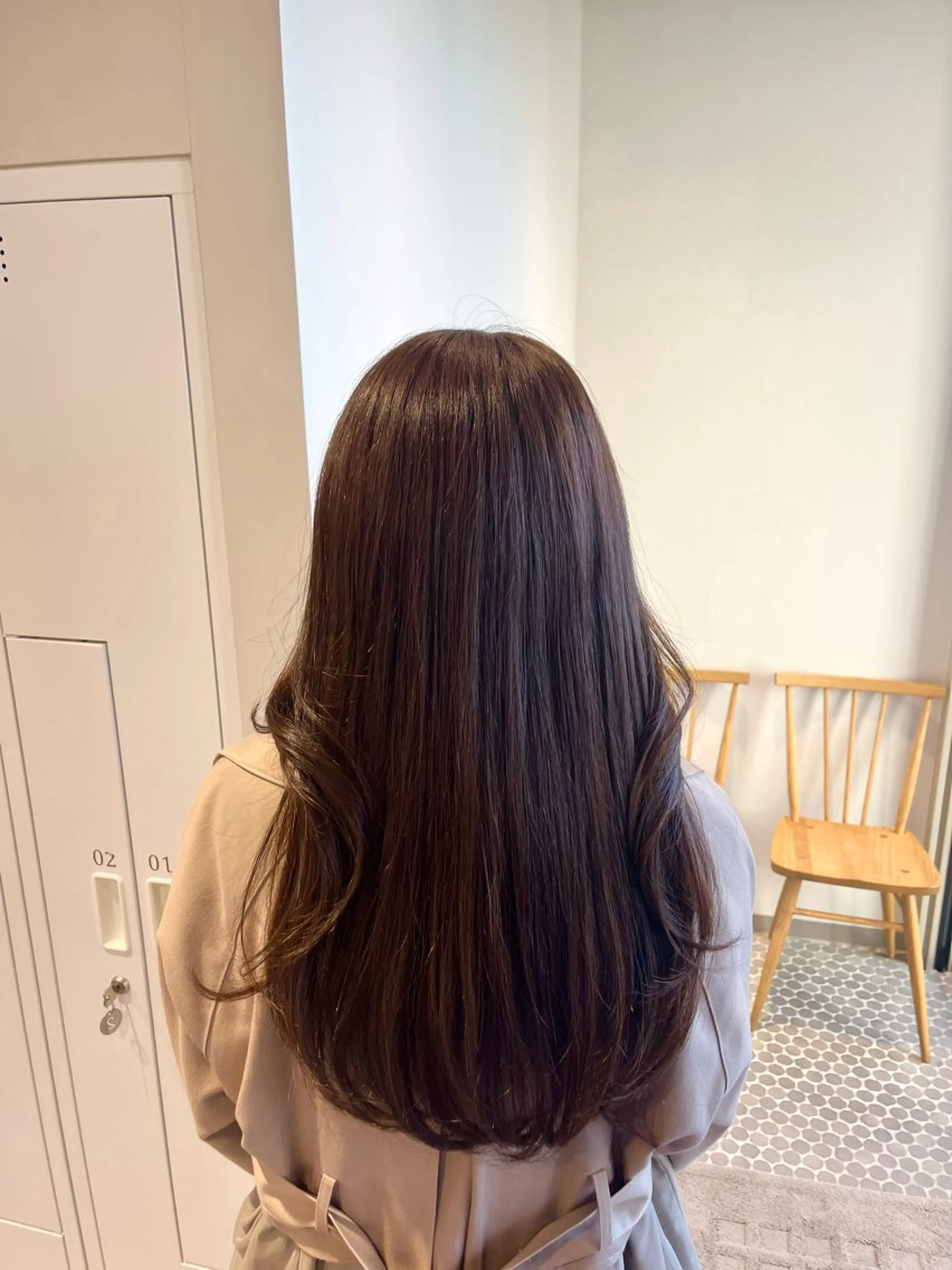 ロング アッシュ アッシュブラウン ケアカラー 大宮レイヤーカット× 透明感カラー　rioのヘアスタイル