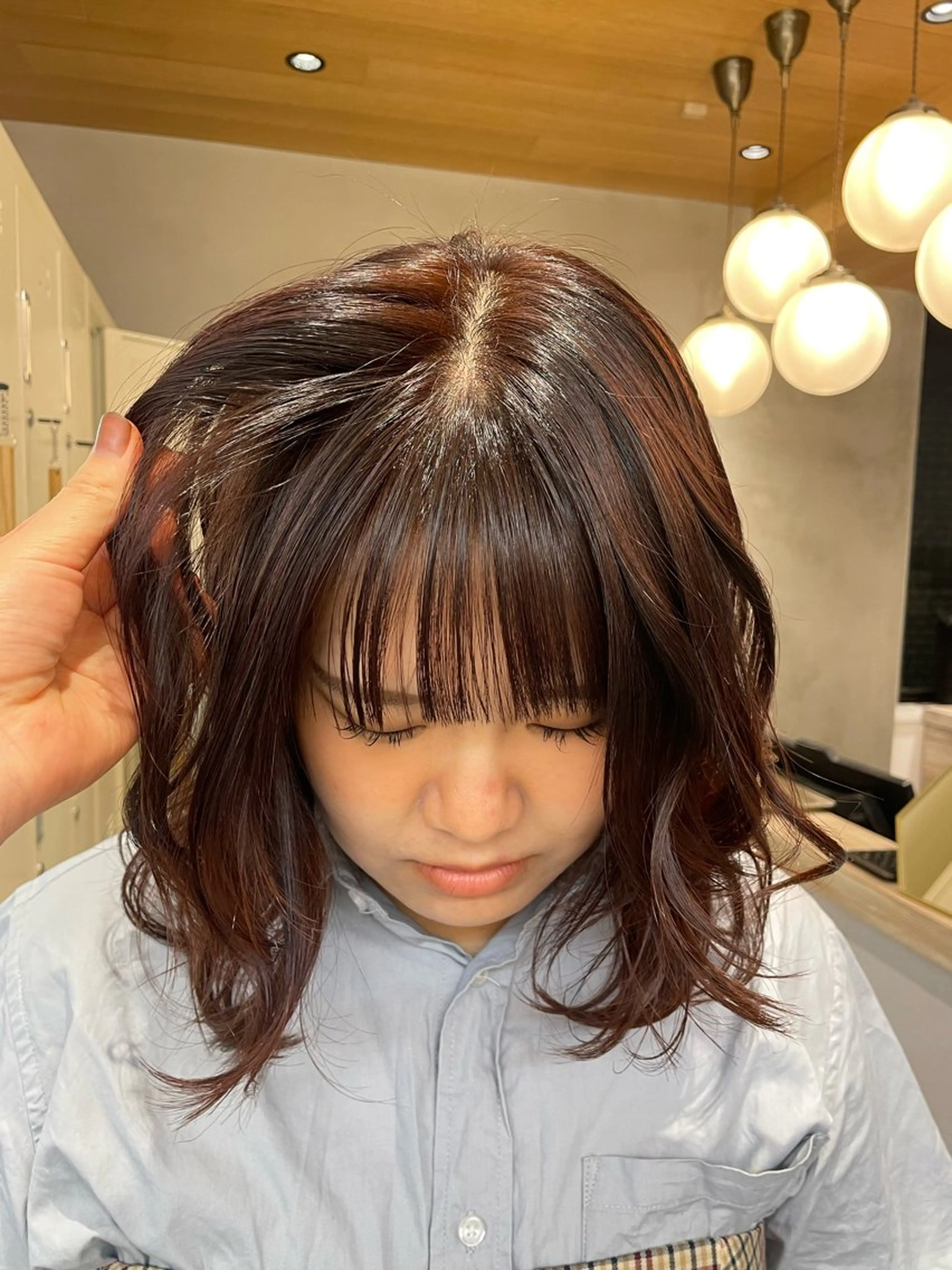 セミロング カラー カット ヘアカラー トリートメント オリーブベージュ/シ ョートボブたまき🧡のヘアスタイル