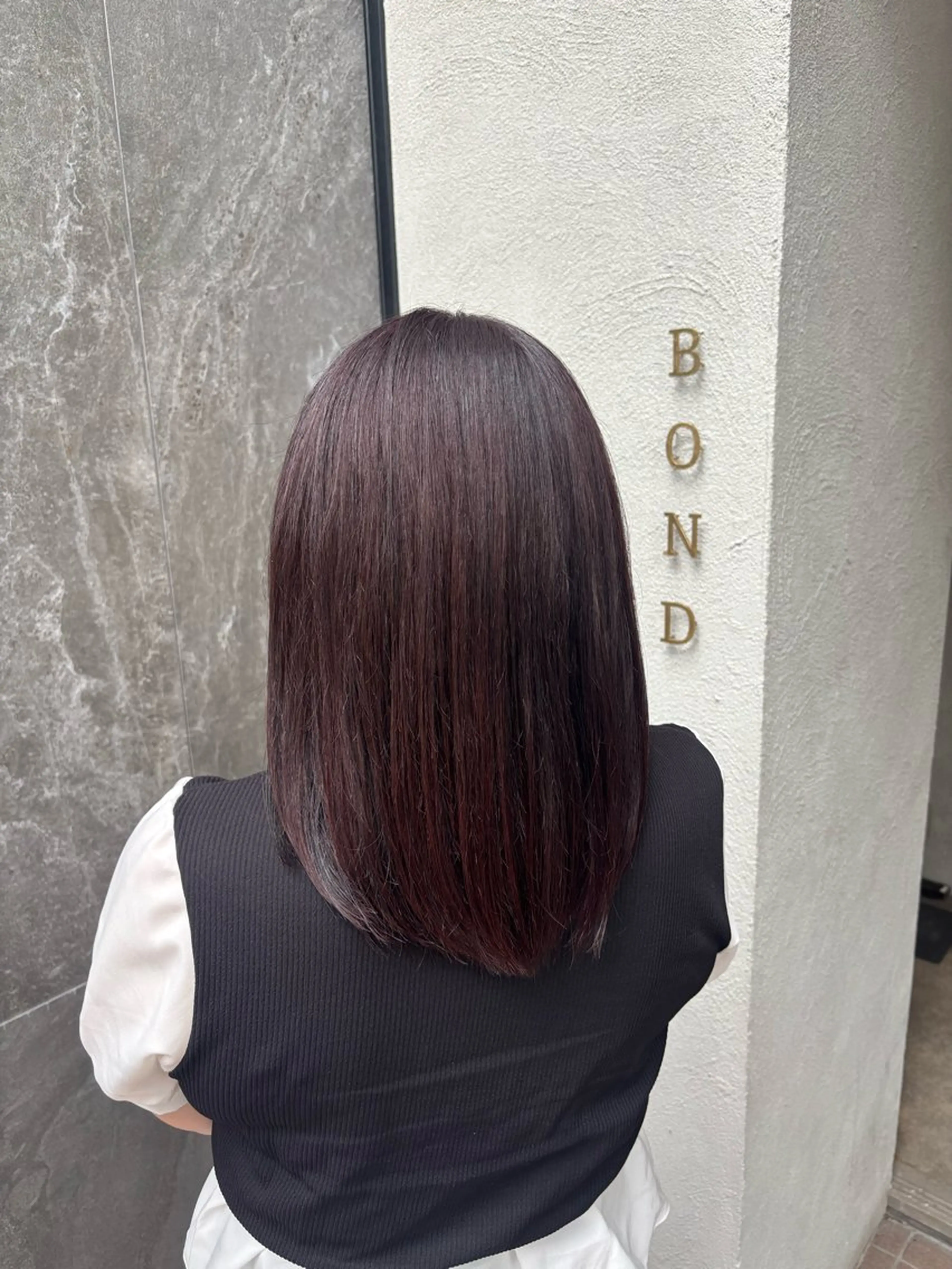 ミディアム ピンクブラウン 石原 望来のヘアスタイル