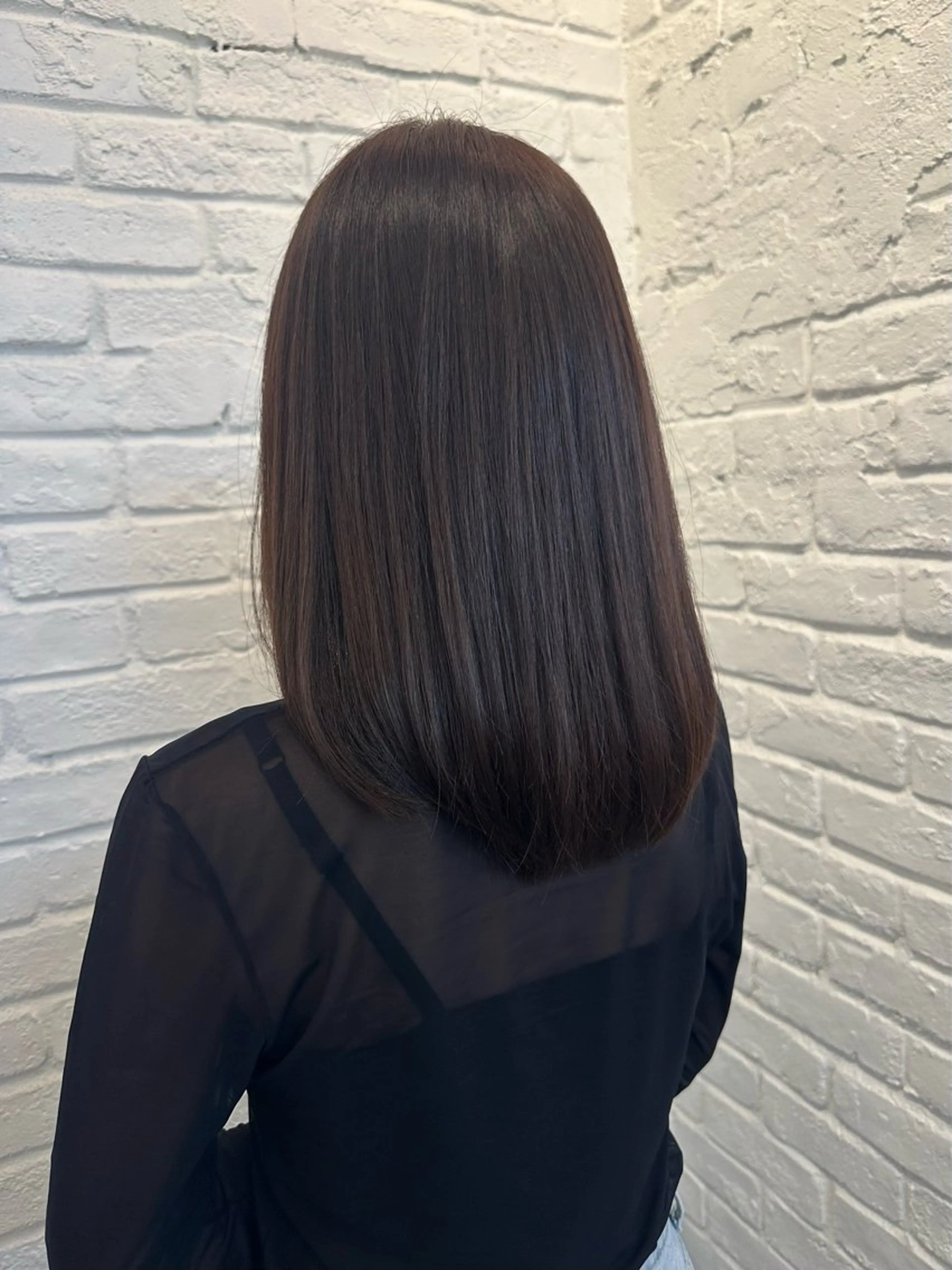 ミディアム カラー ブリーチ ブラウンカラー ブリーチなしカラー YU-KI 🐈‍⬛のヘアスタイル