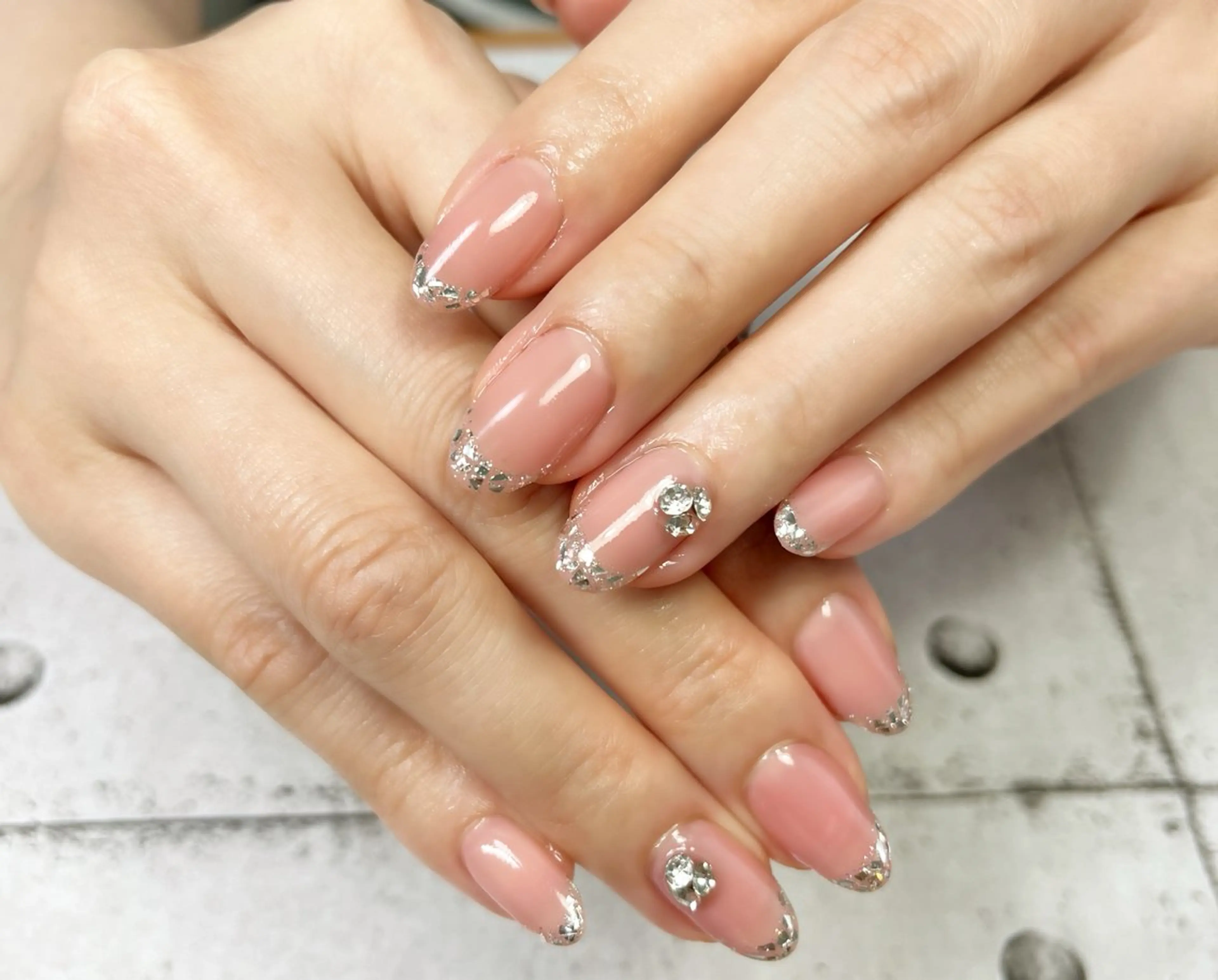 ネイル フレンチネイル ミラーネイル ブライダルネイル Nail salon sowa-eのネイルデザイン