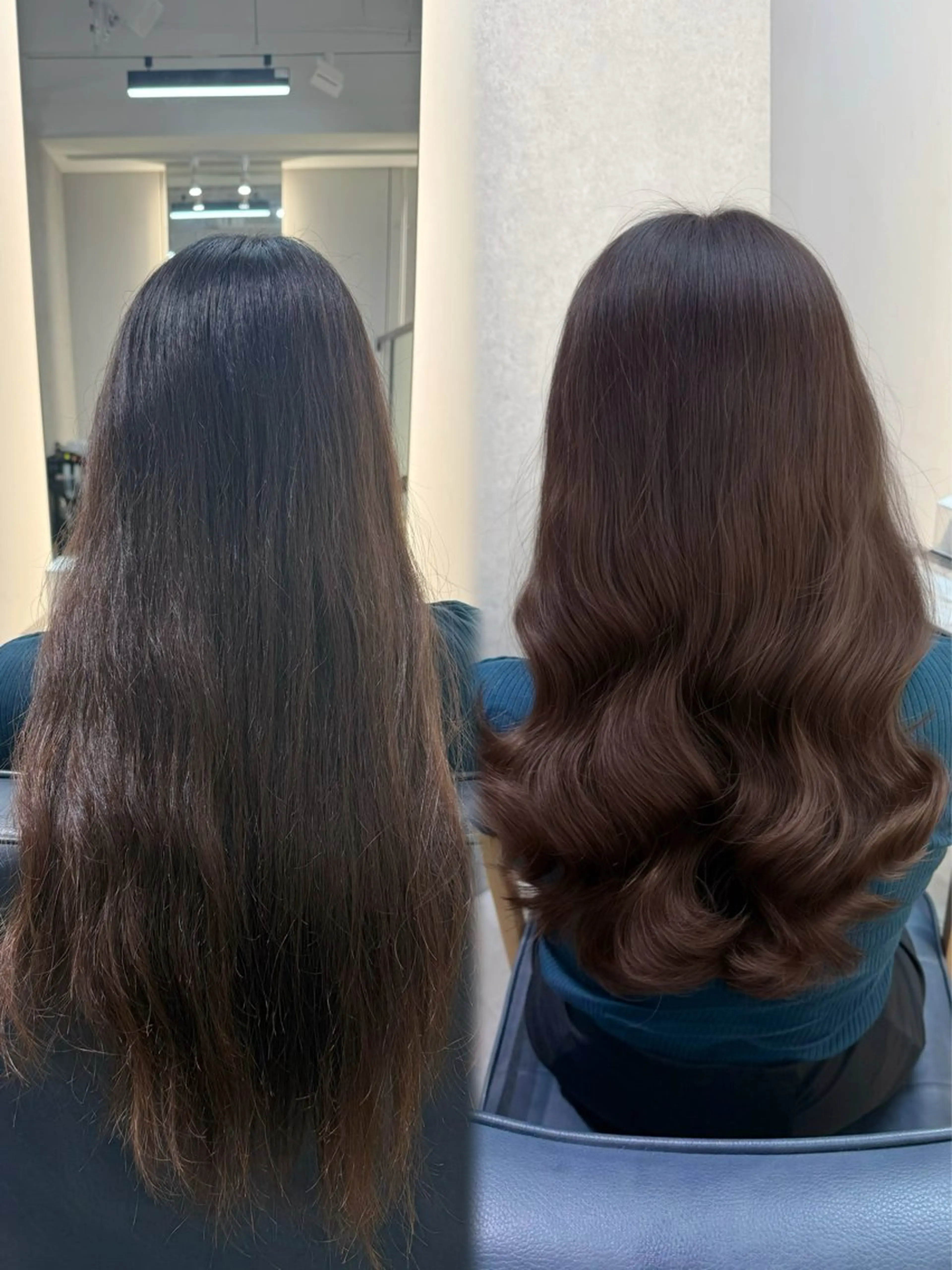 セミロング パーマ カット パーマ 韓国ヘア/韓国風 パーマ/kazueのヘアスタイル