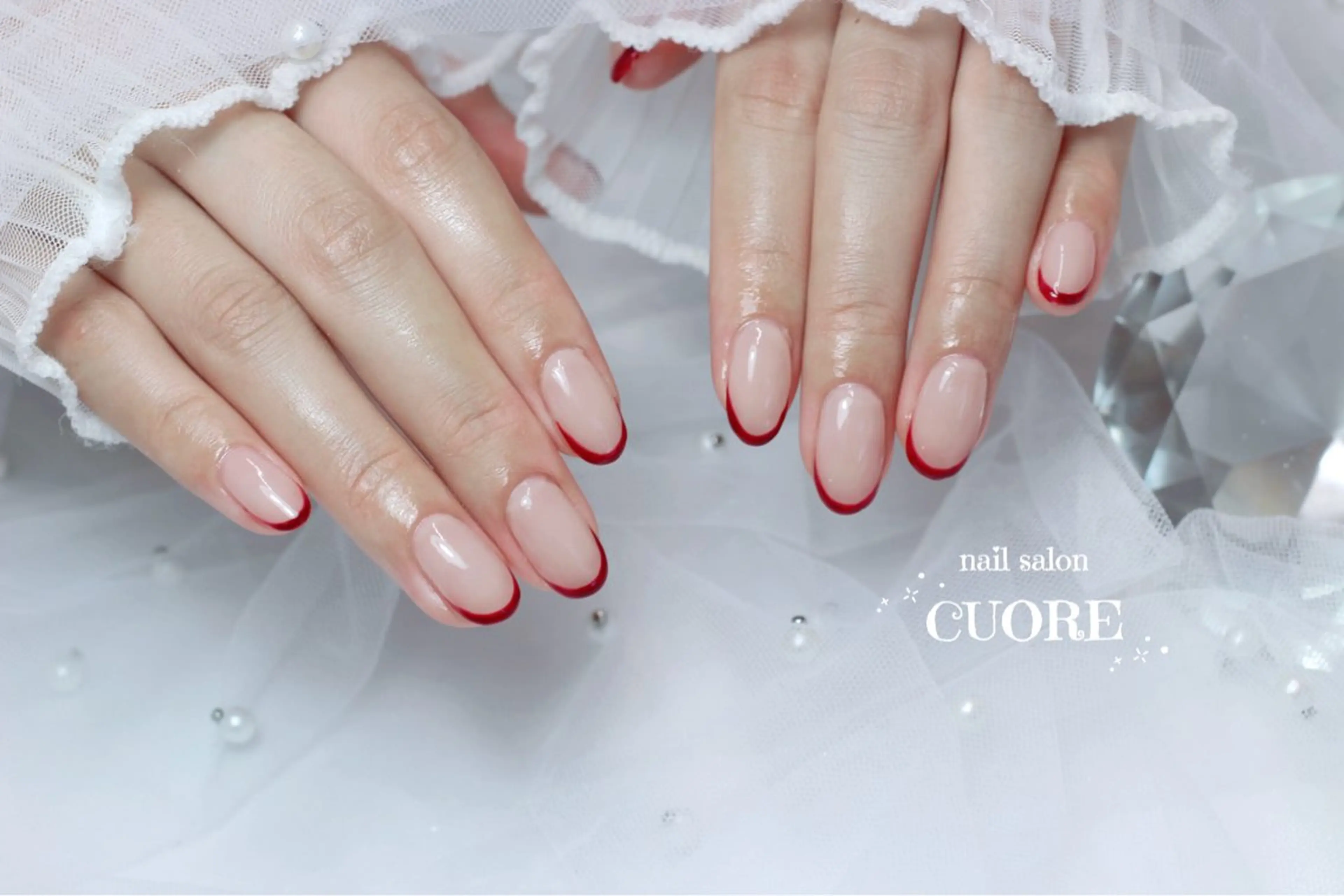 ネイル フレンチネイル オフィスネイル シンプルネイル ハンドネイル nail salon CUOREのネイルデザイン