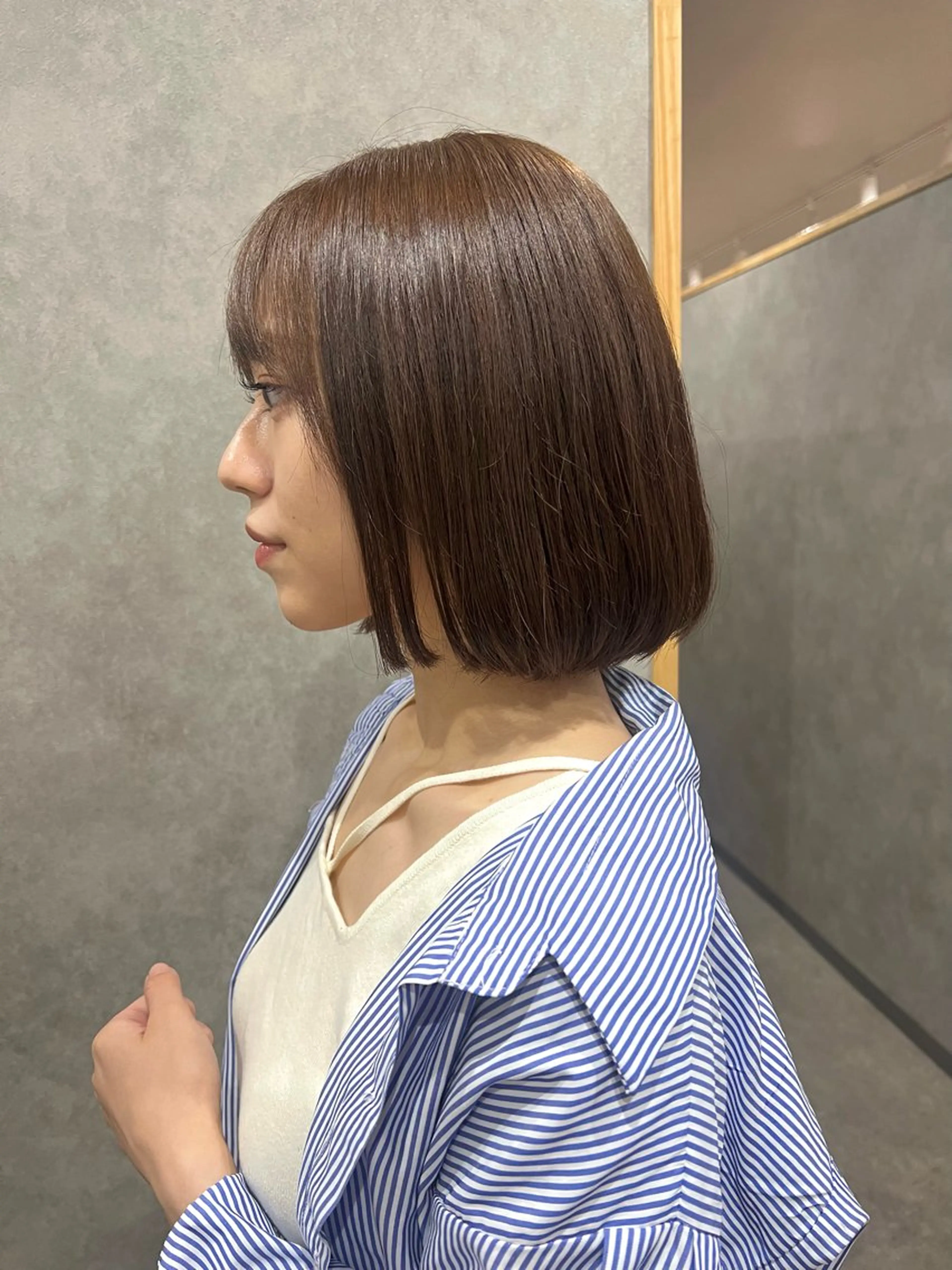 ショート カラー ベージュカラー オリーブベージュ ボブ カット ヘアカラー トリートメント 🎀🕊RION 🩰のヘアスタイル