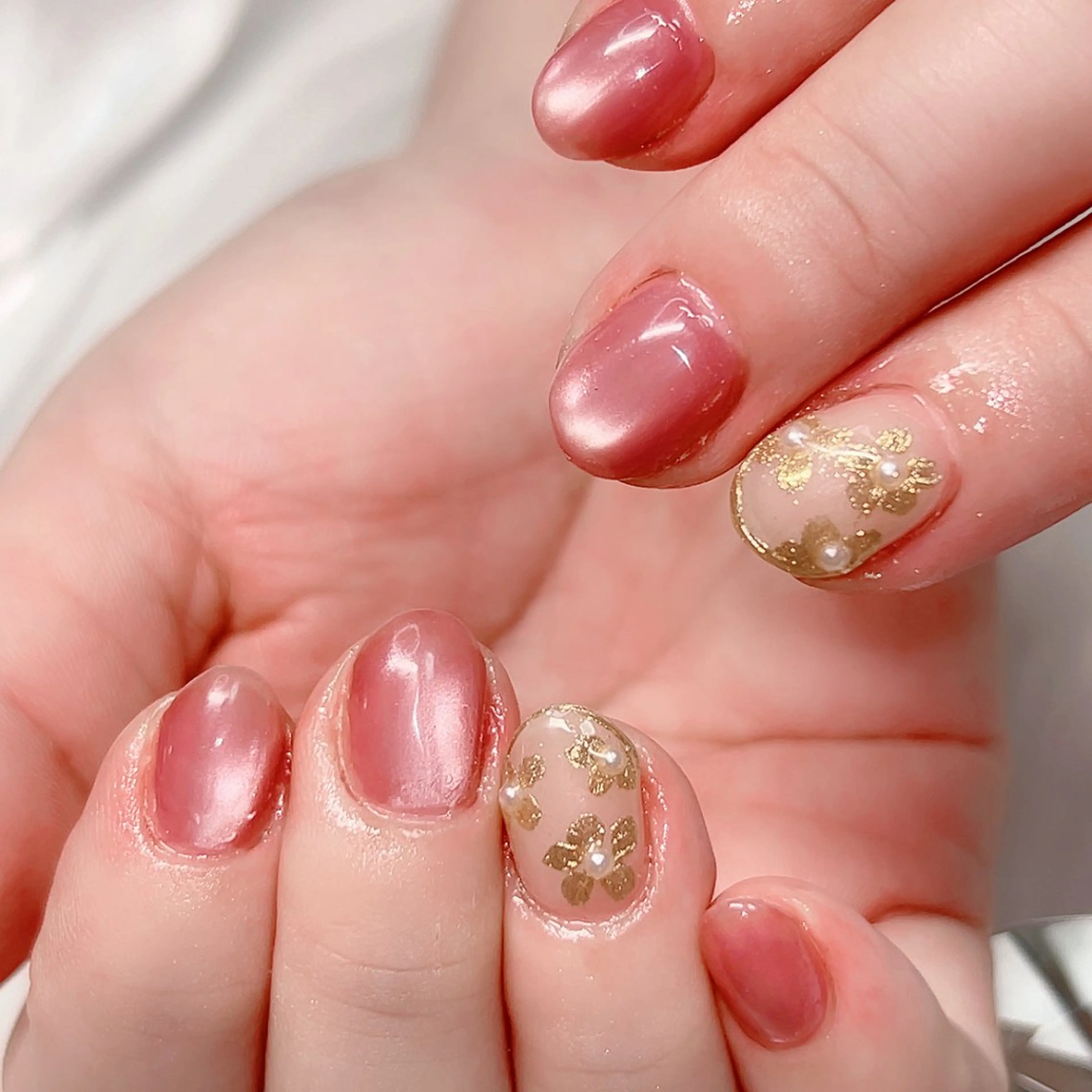 ネイル マグネットネイル ミラーネイル ショートネイル ハンドネイル Cute Tips nailのネイルデザイン