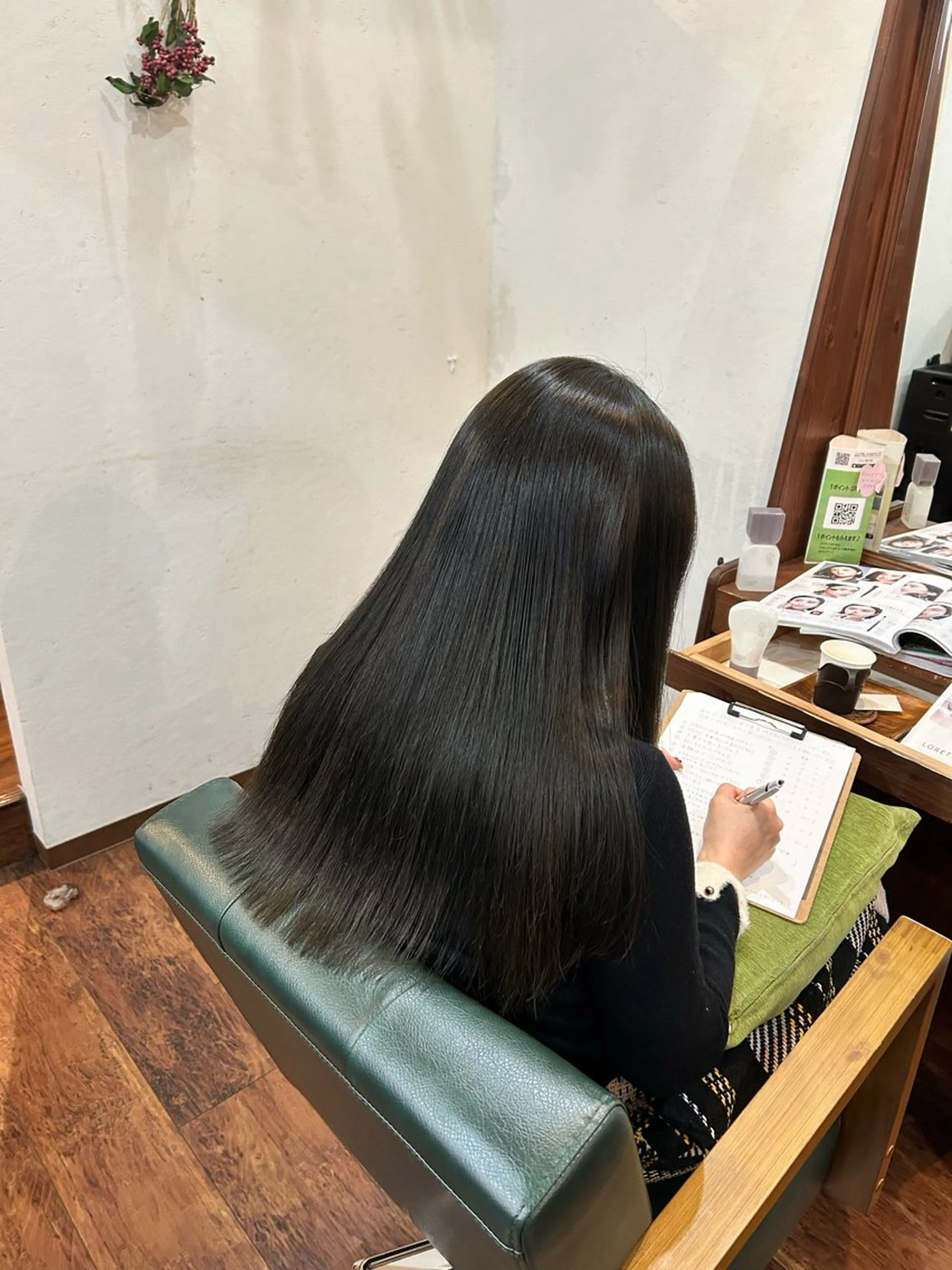 🫧‪【 艶･保湿×色持ちup】ワンカラー+アメイジア3stepトリートメント+毛量調整✂️ /補足確認お願い致しますの写真