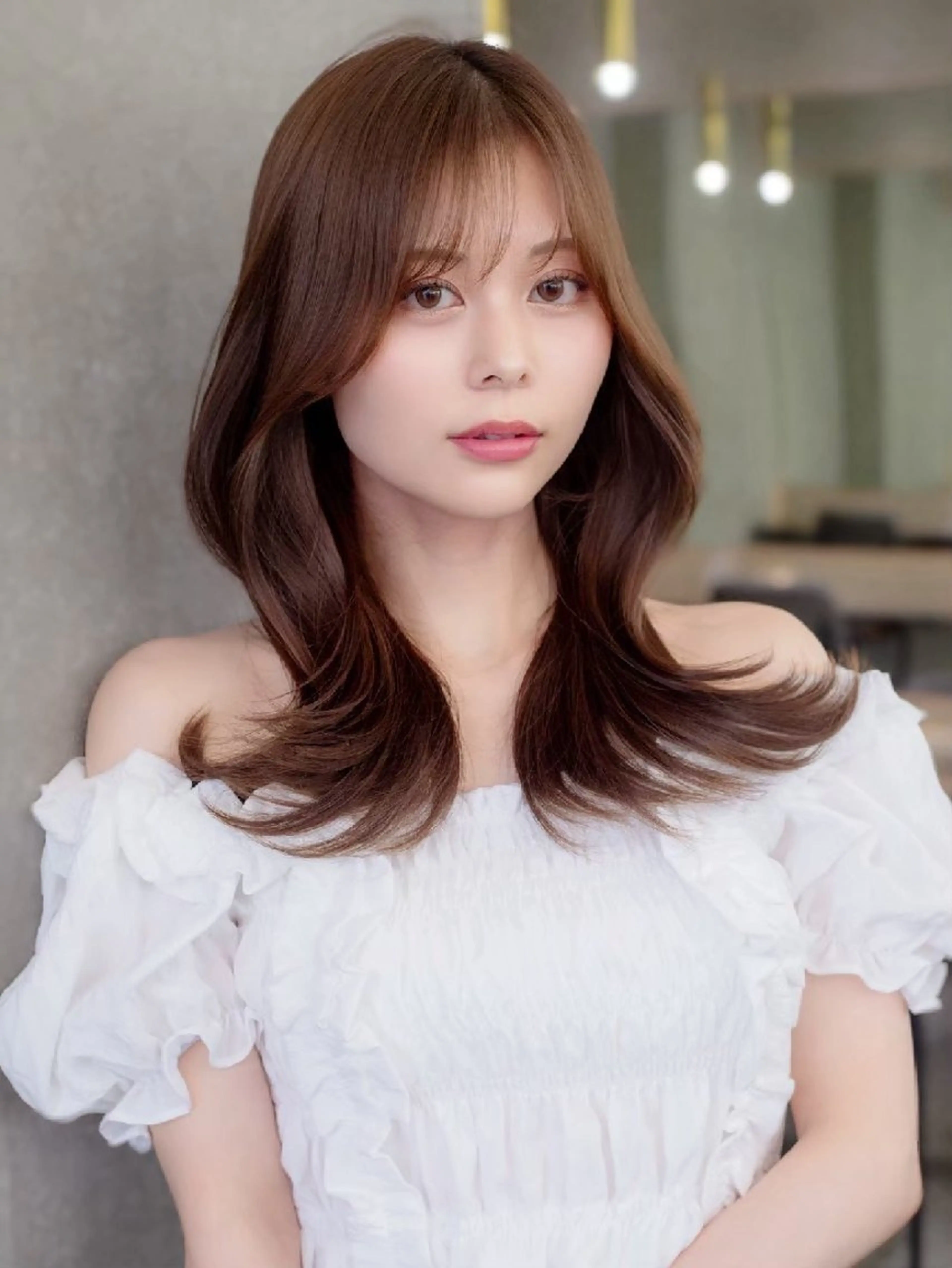 セミロング カラー 𝐑𝐞𝐢𝐧𝐚 💜⋆͛のヘアスタイル