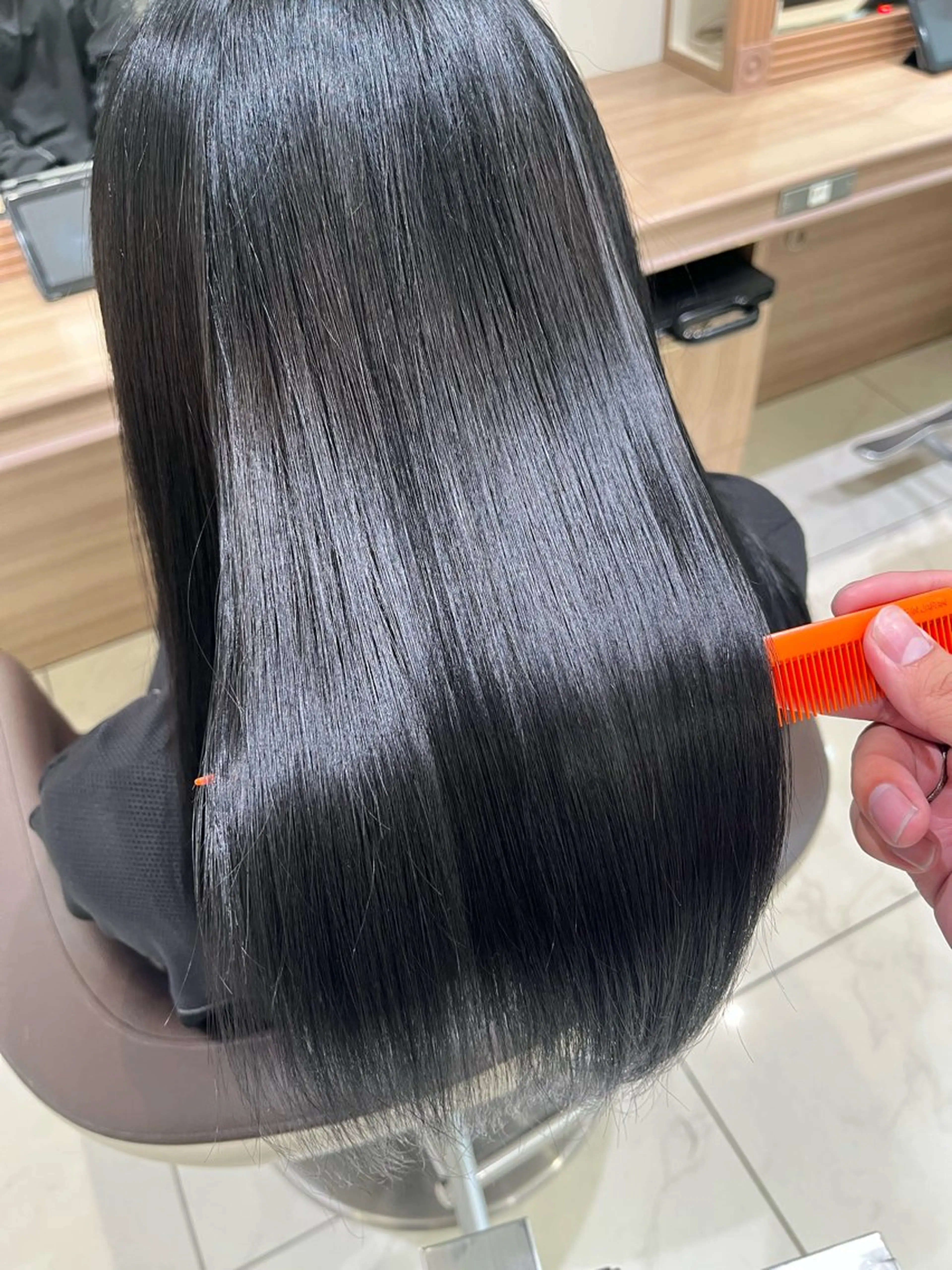 ロング 髪質改善 トリートメント 【メンズパーマ✨️ 髪質改善矯正】岩城のヘアスタイル