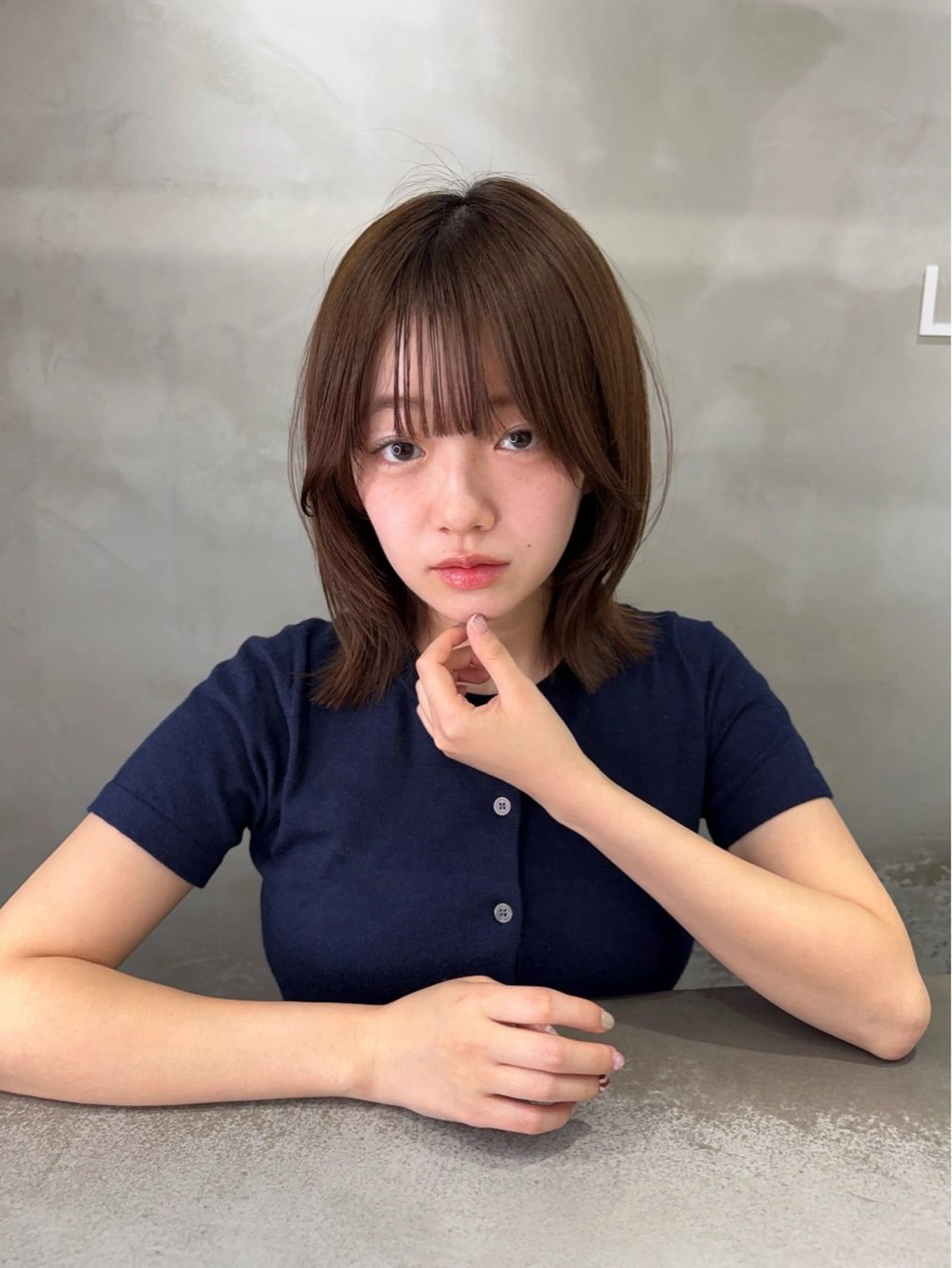 ミディアム 🩵レイヤー/ショー ト/🫧harukaのヘアスタイル