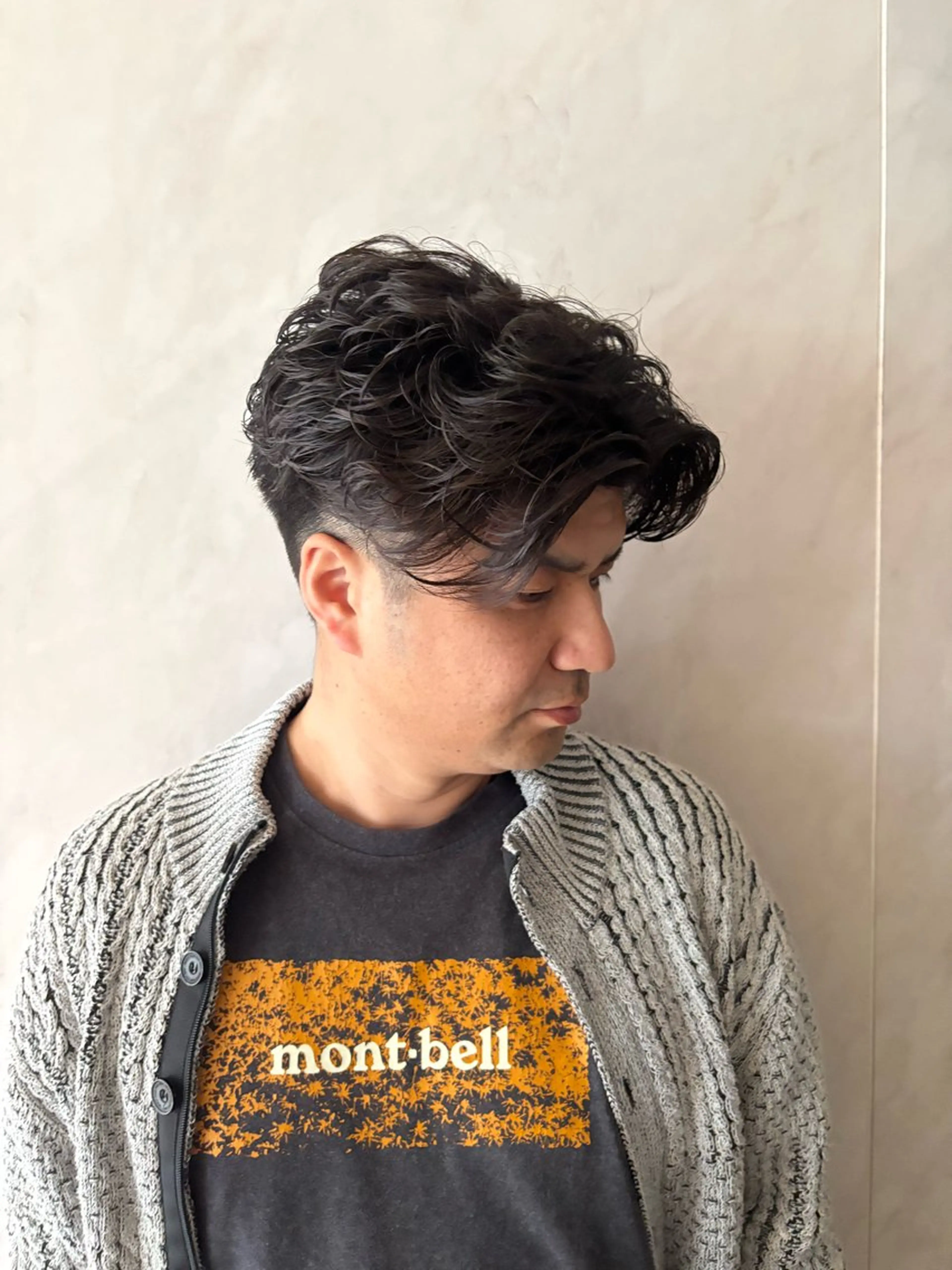 パーマ メンズ カット パーマ 本厚木パーマ＆ブリー チ特化メンズショートのヘアスタイル