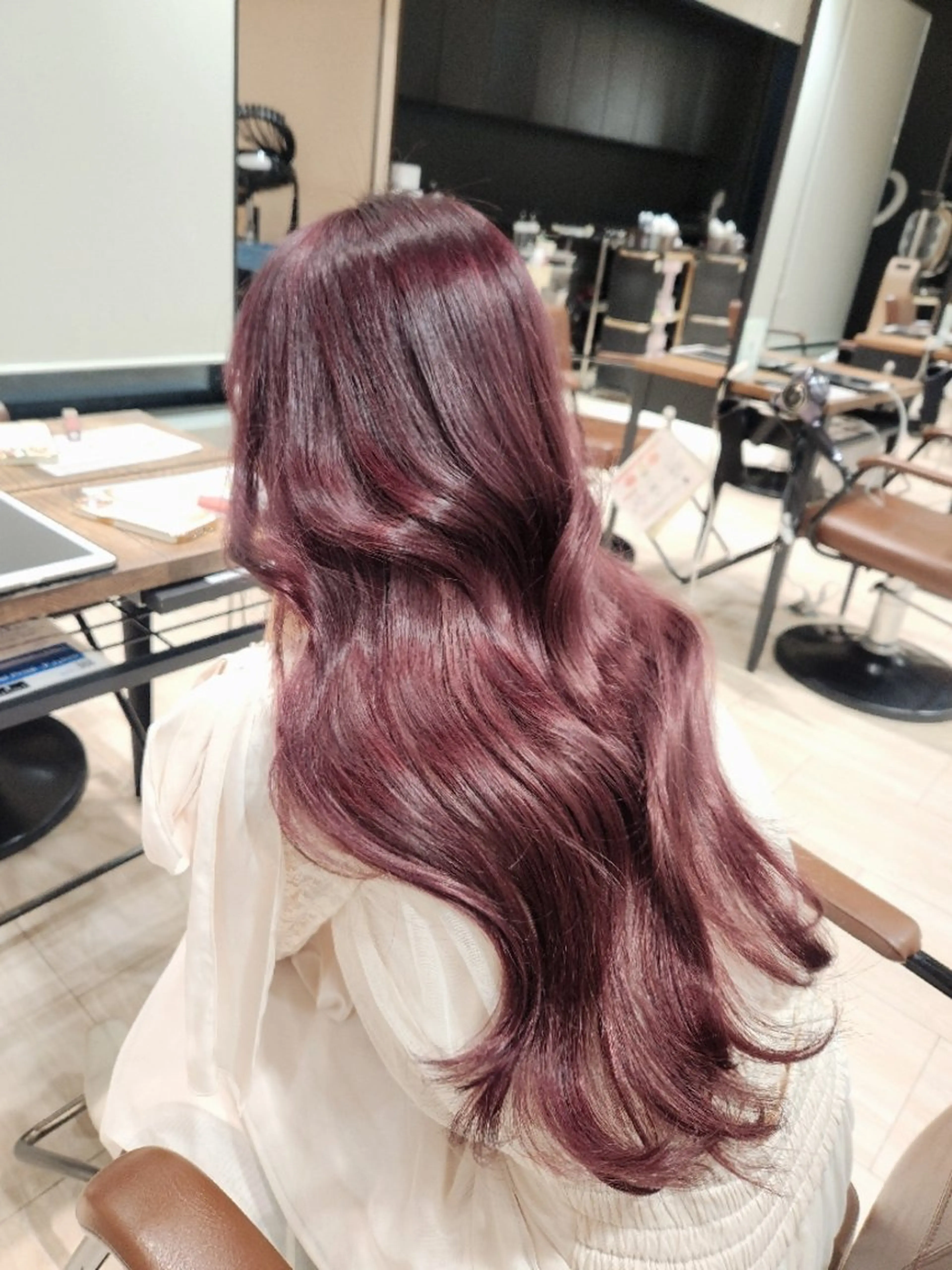 ロング カラー Nanako。/韓国 ハッシュカットのヘアスタイル