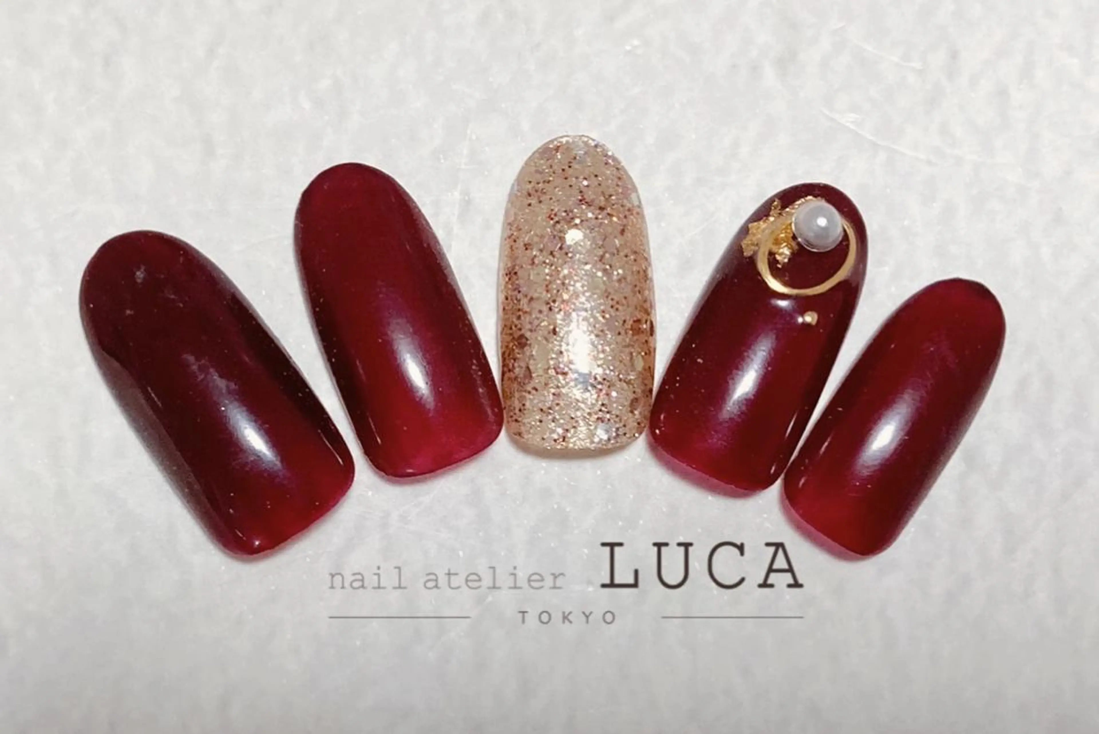 ネイル フレンチネイル ジェルネイル パラジェル シンプルネイル ハンドネイル ネイルアトリエルカ スタッフのネイルデザイン