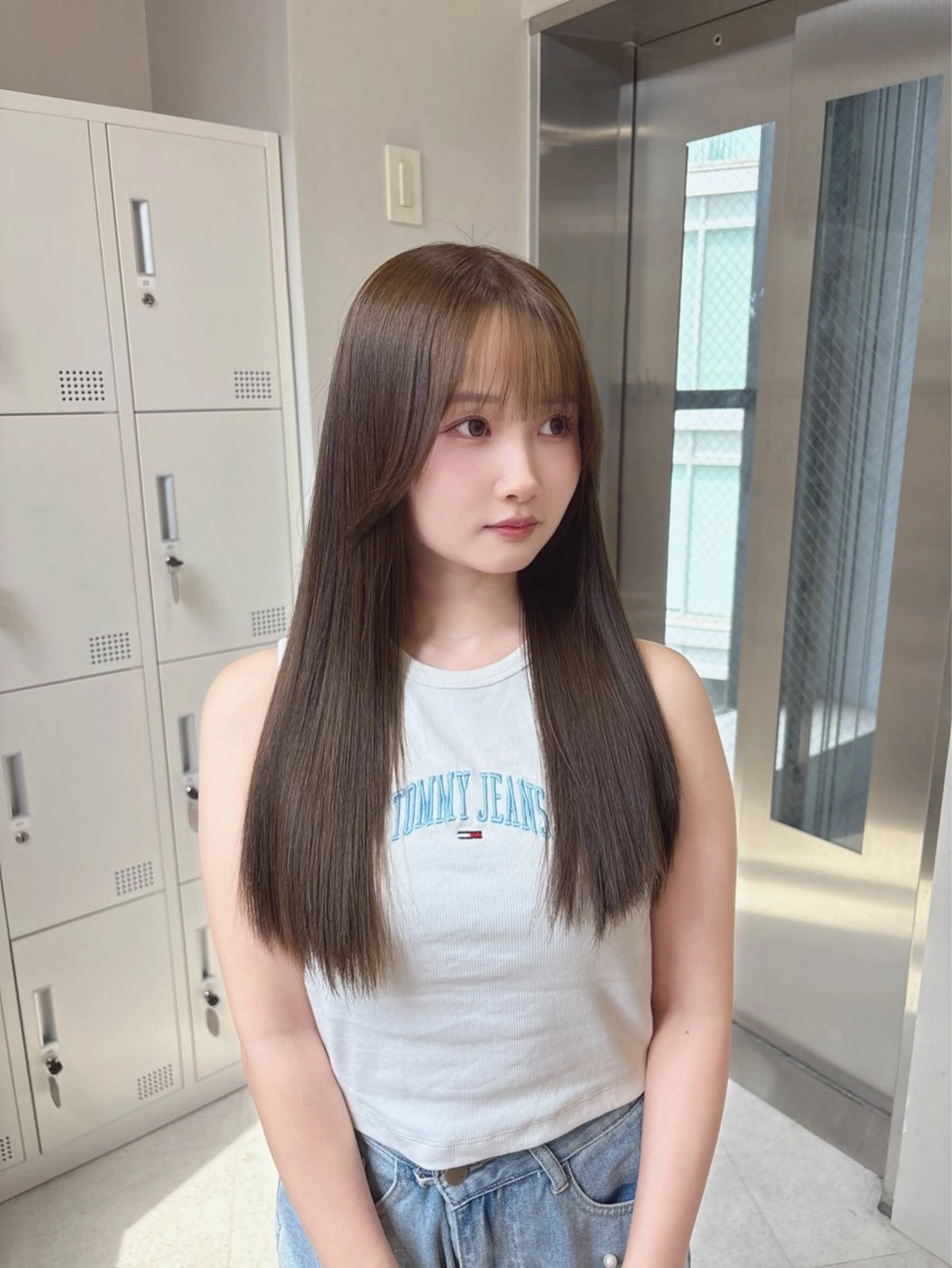 ロング カラー ベージュカラー ブリーチ 透明感カラー ブリーチなしカラー カット ヘアカラー Beleza Era所属・韓国レイヤー/ 縮毛矯正🎀minaのヘアスタイル