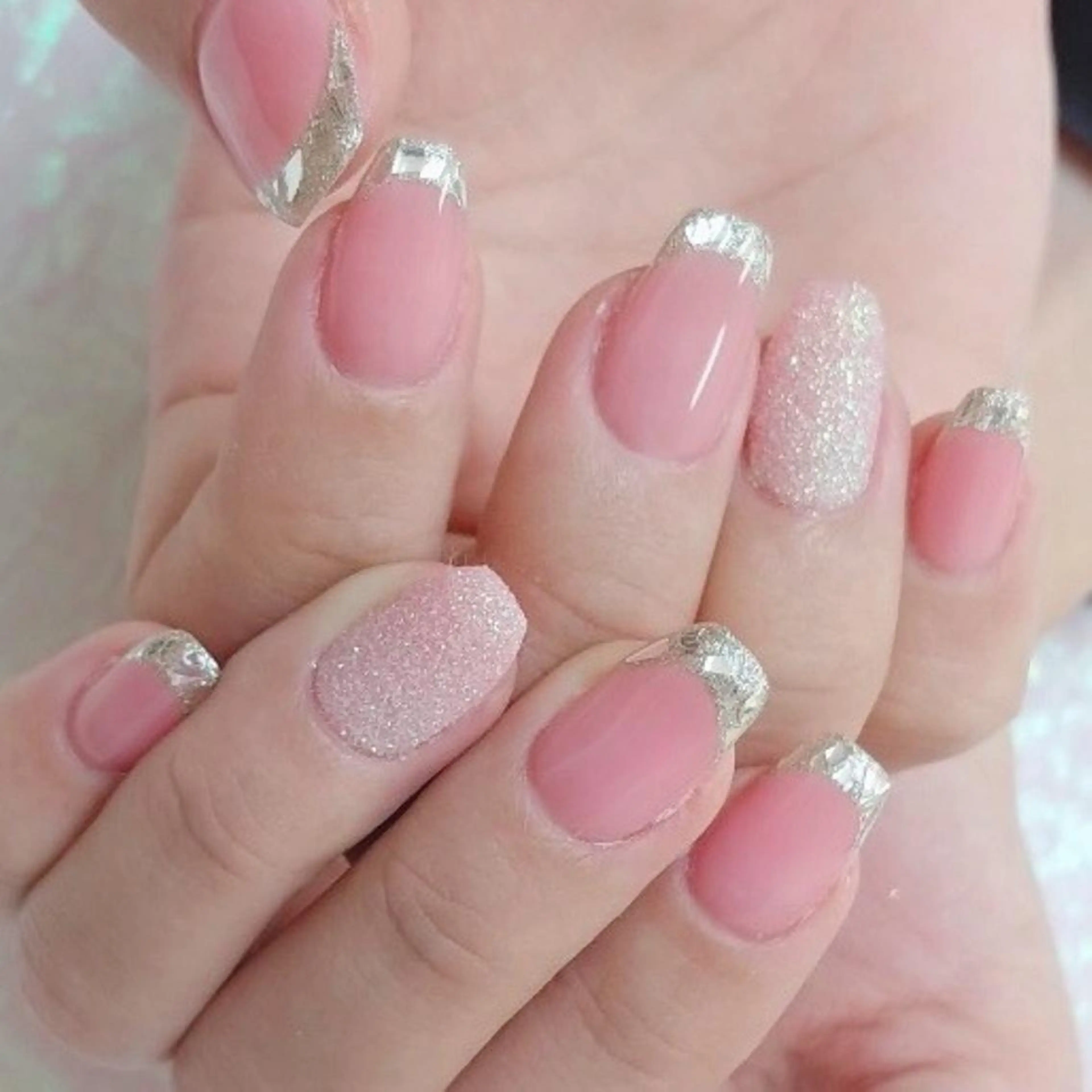ネイル フレンチネイル ジェルネイル ガラスフレンチ ハンドネイル Nail lieNのネイルデザイン