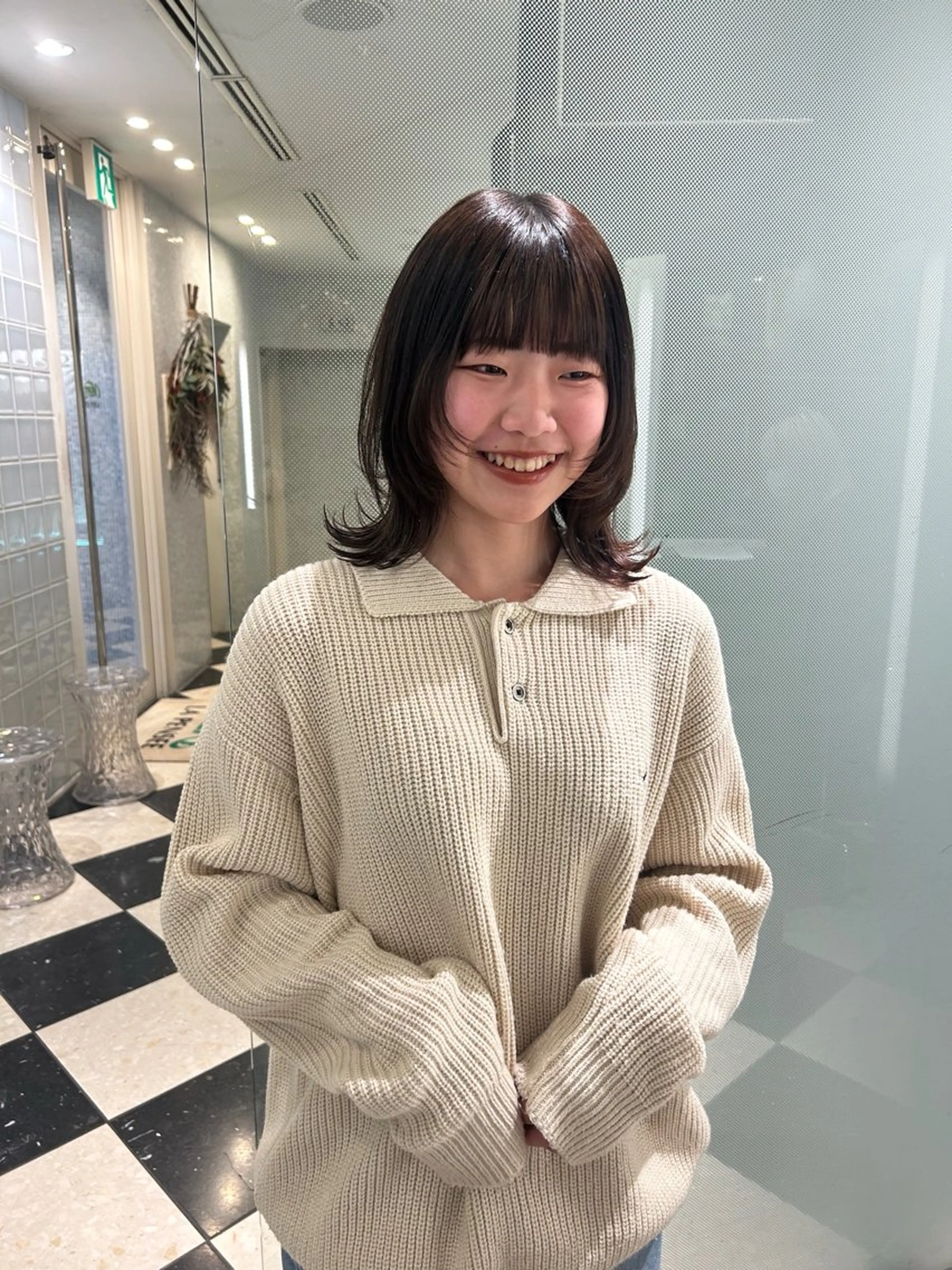 ミディアム カット トリートメント 大谷美佳/レイヤー カット/ツヤ髪のヘアスタイル