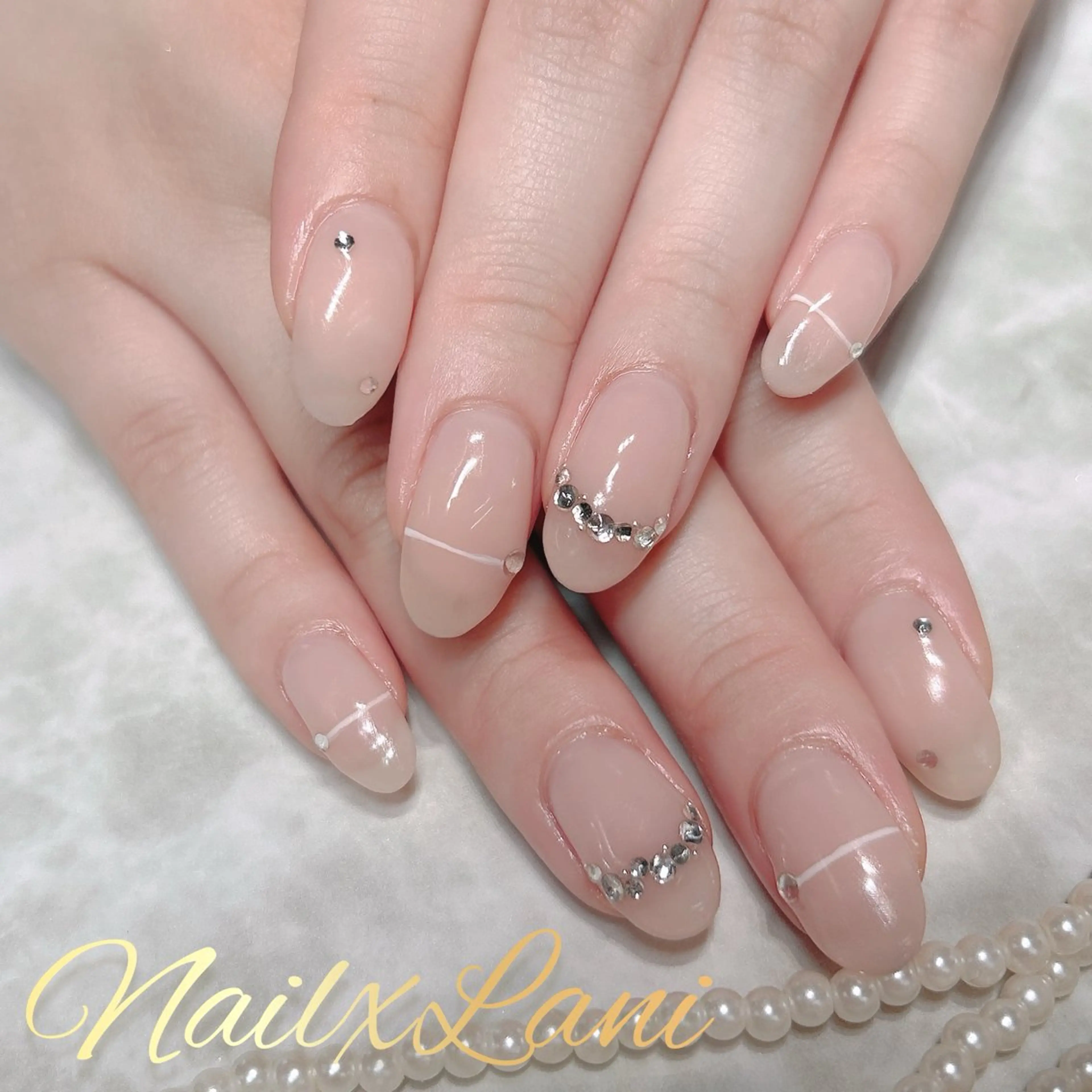 ネイル フットネイル ジェルネイル マグネットネイル パラジェル Nail×Lani 深爪矯正対応◎のネイルデザイン