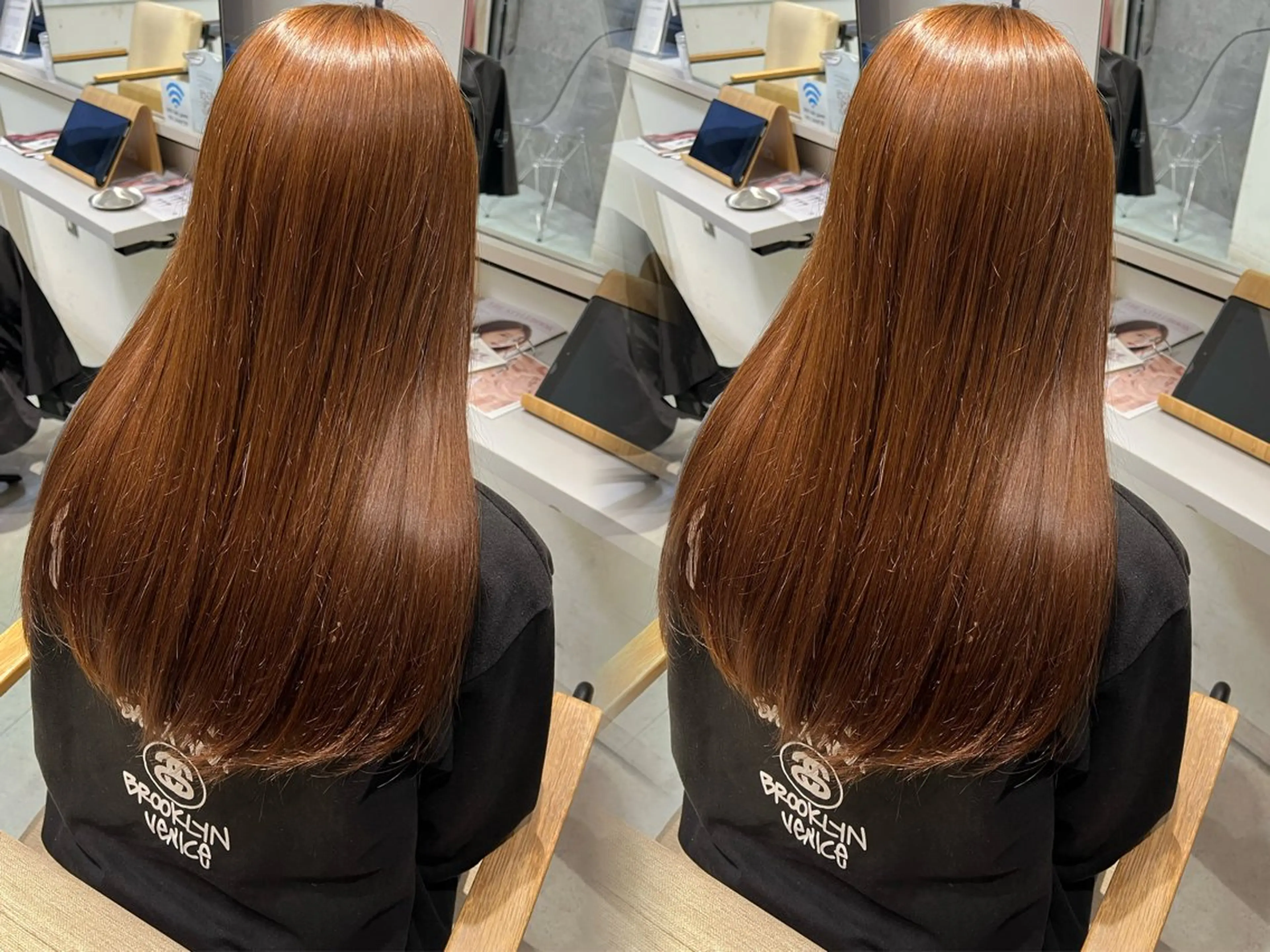 ロング カラー ベージュカラー ブリーチ ブラウンカラー ブラウンベージュ ブリーチなしカラー ayaka🫧 梅田ダブルカラーのヘアスタイル