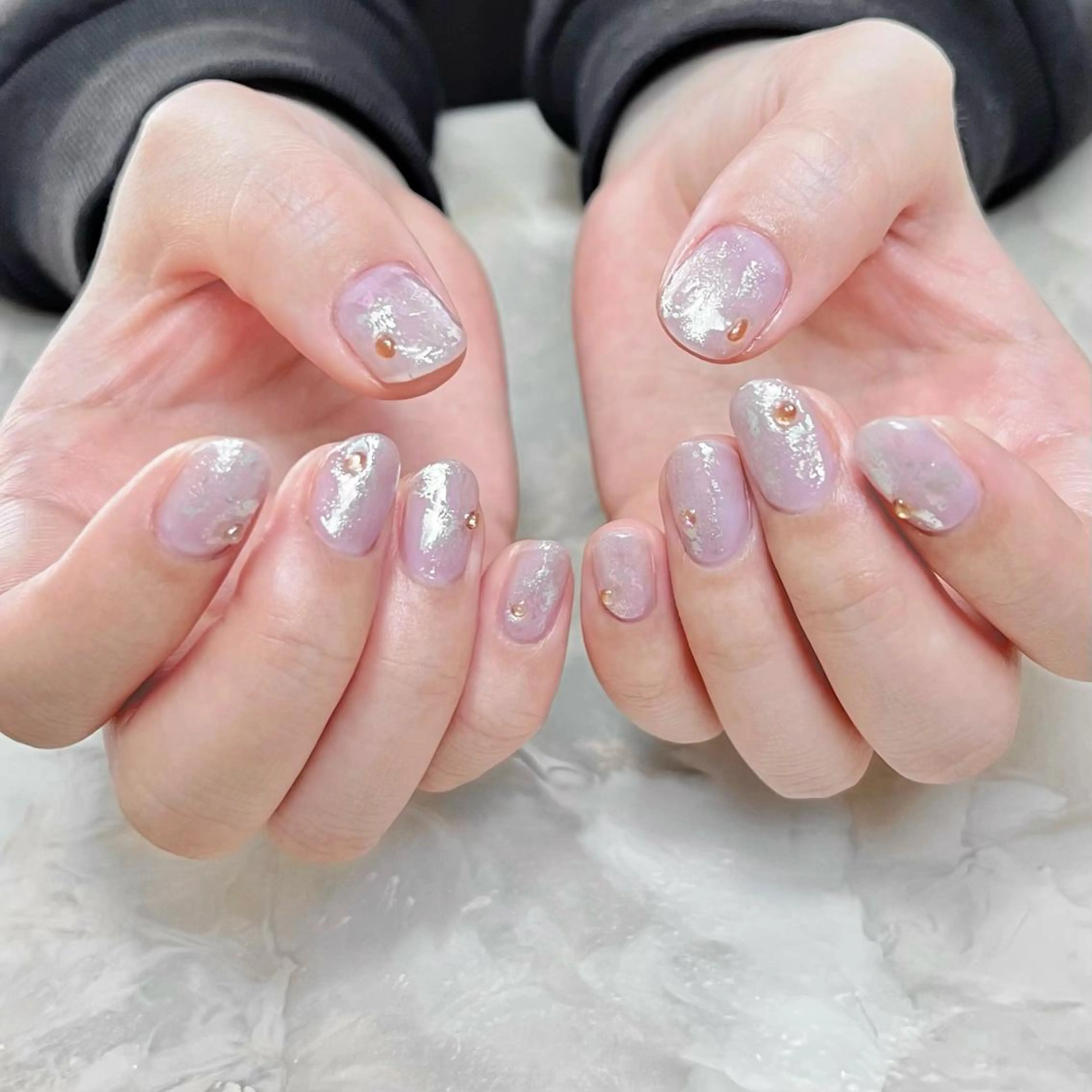 ネイル マグネットネイル ニュアンスネイル ショートネイル gemickle nailのネイルデザイン