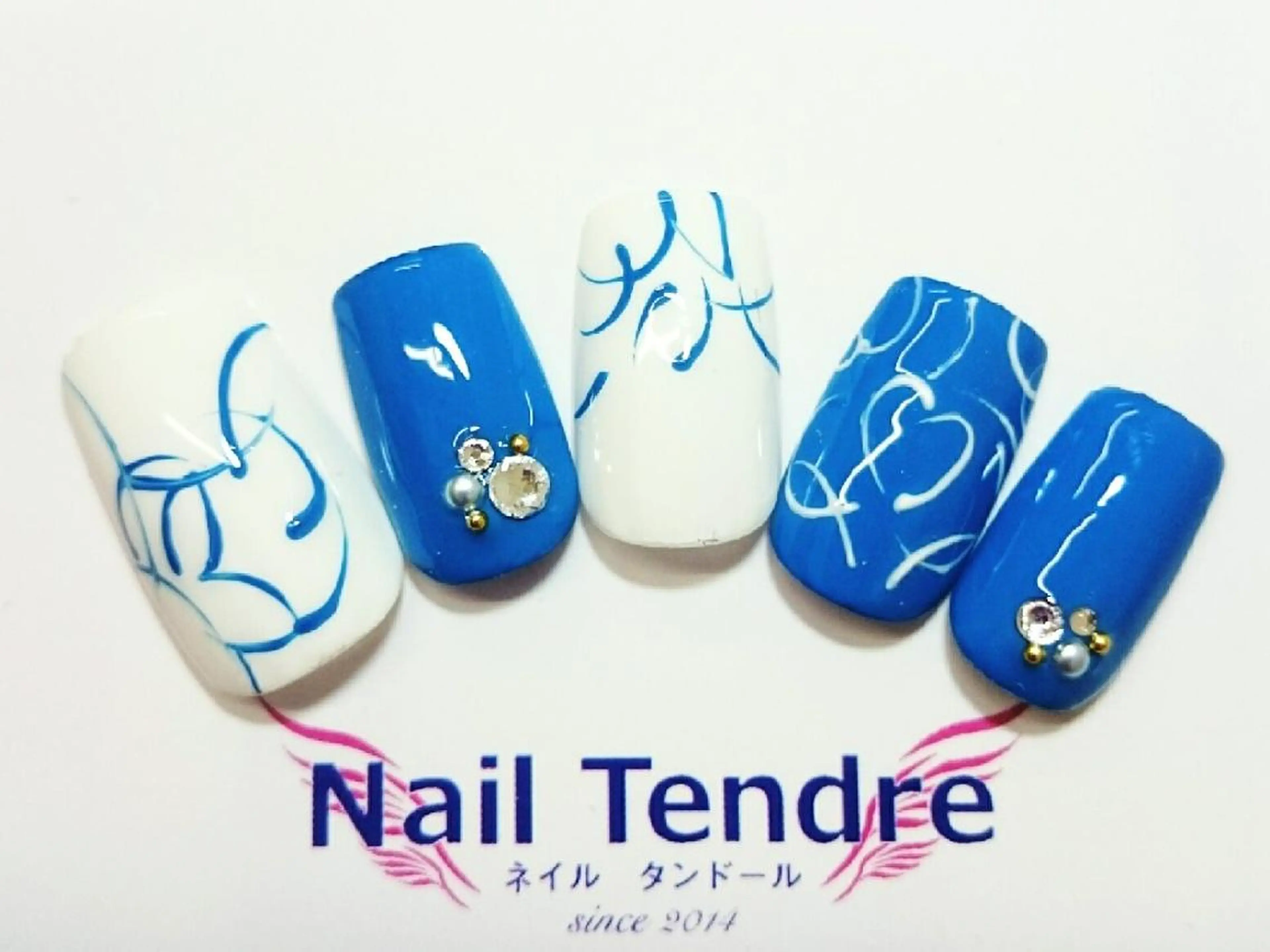 ネイル アートネイル ジェルネイル ソフトジェル ストーンネイル ハンドネイル Nail  Tendreのネイルデザイン