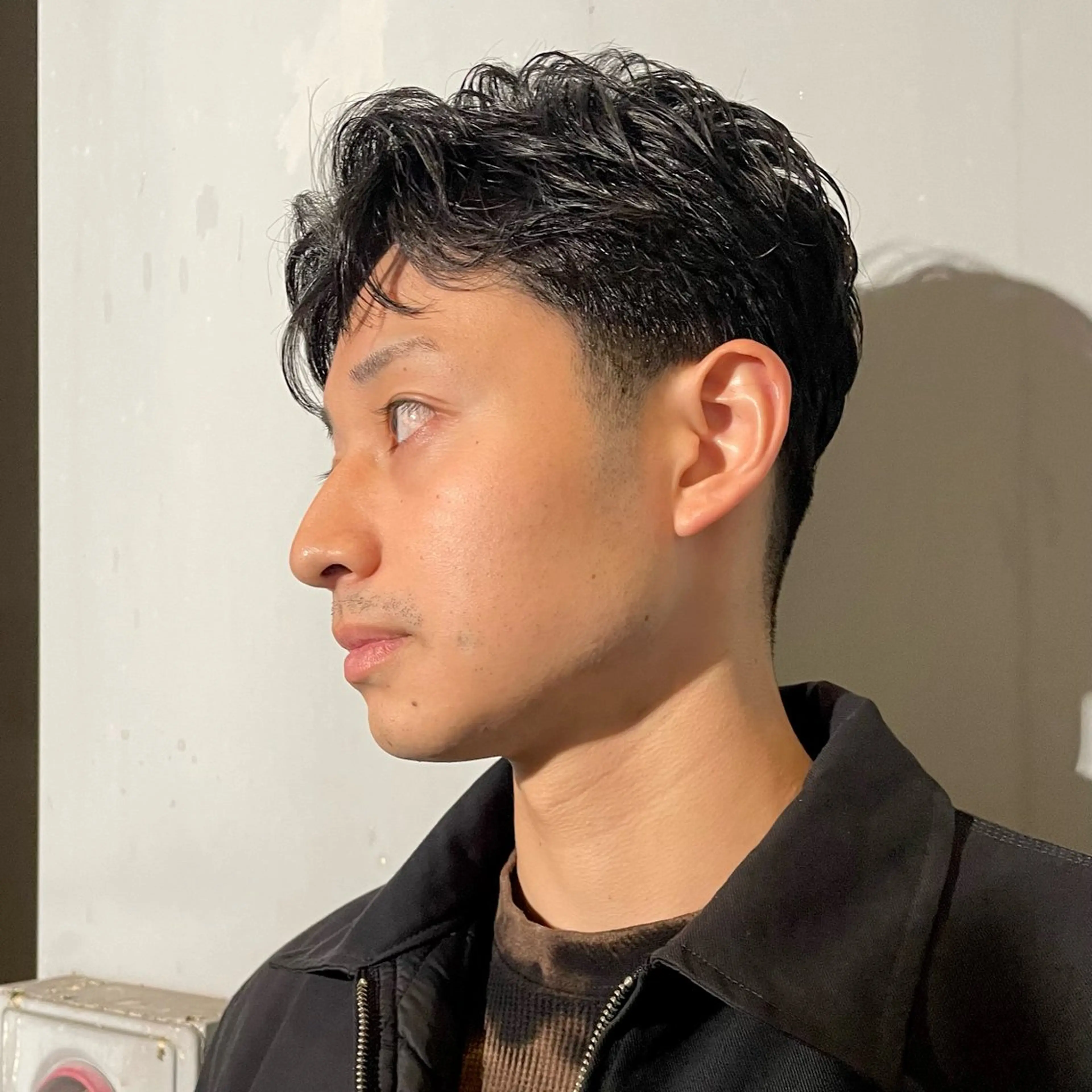 ショート メンズ センターパート ショートヘア カット ⚾️横浜メンズカット 阿部龍馬🍺🍔のヘアスタイル