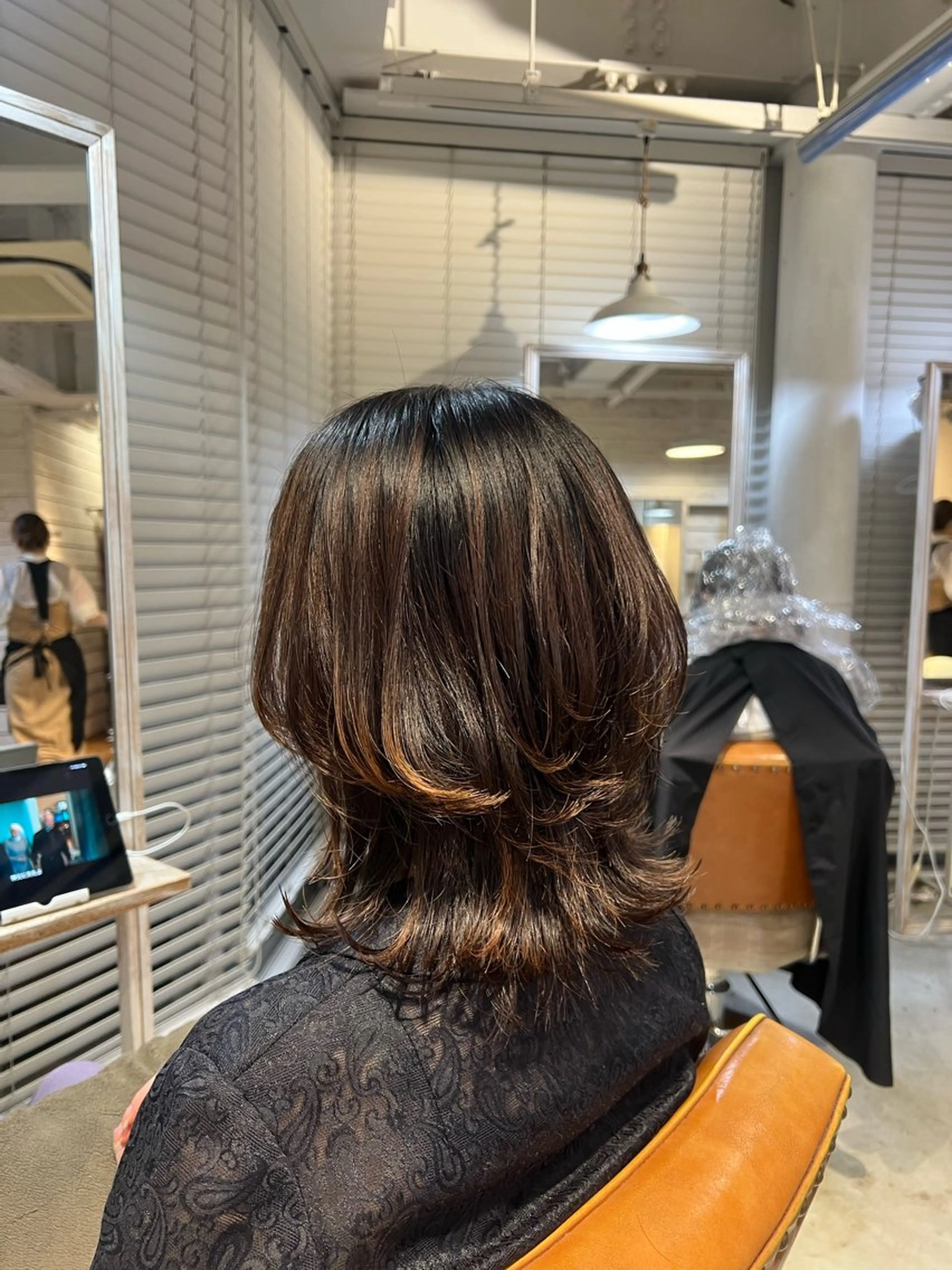 ミディアム 🪞表参道パーマ Nikachi🪞のヘアスタイル