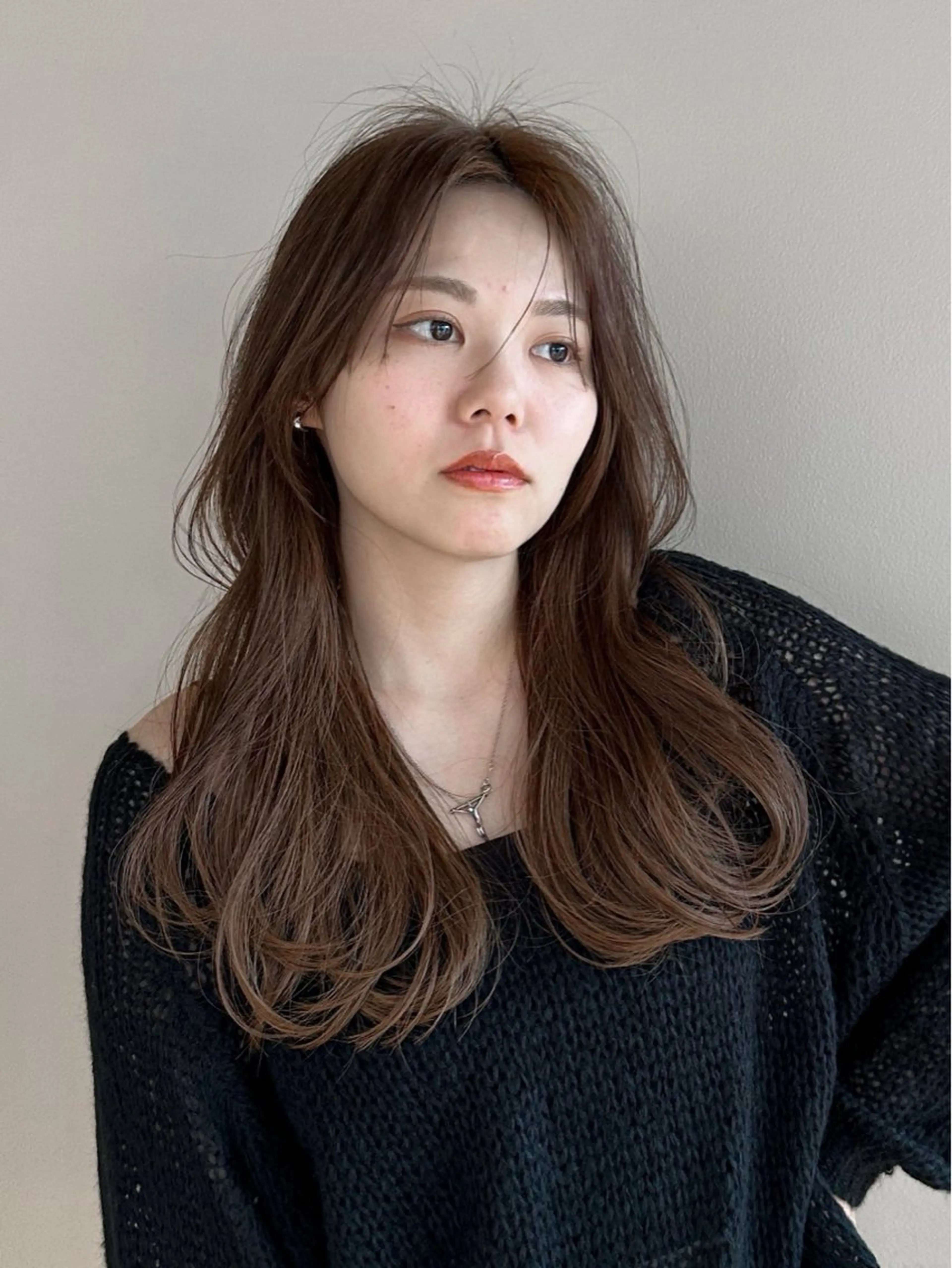 ロング ヘアカラー トリートメント レイヤー/顔周り カット/松岡 祥利のヘアスタイル