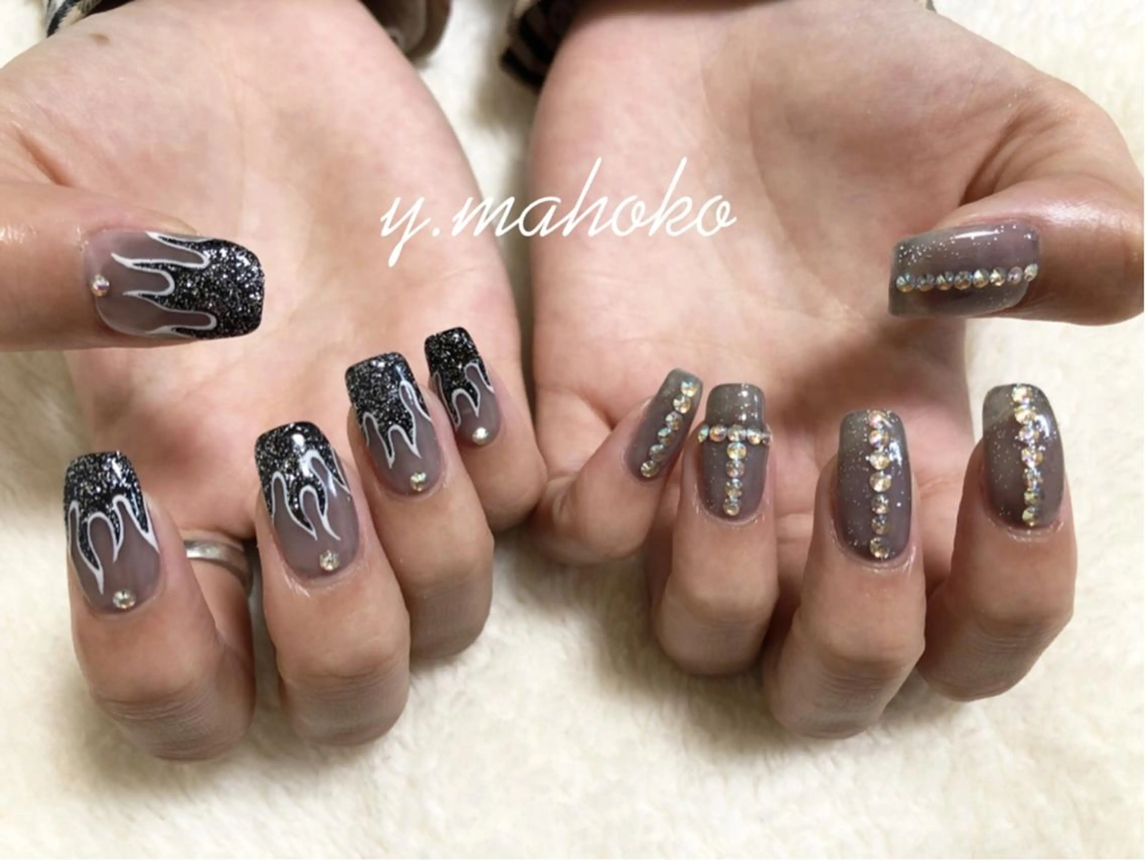 ネイル ハンドネイル パラジェル有/ 長さだし/mahoのネイルデザイン