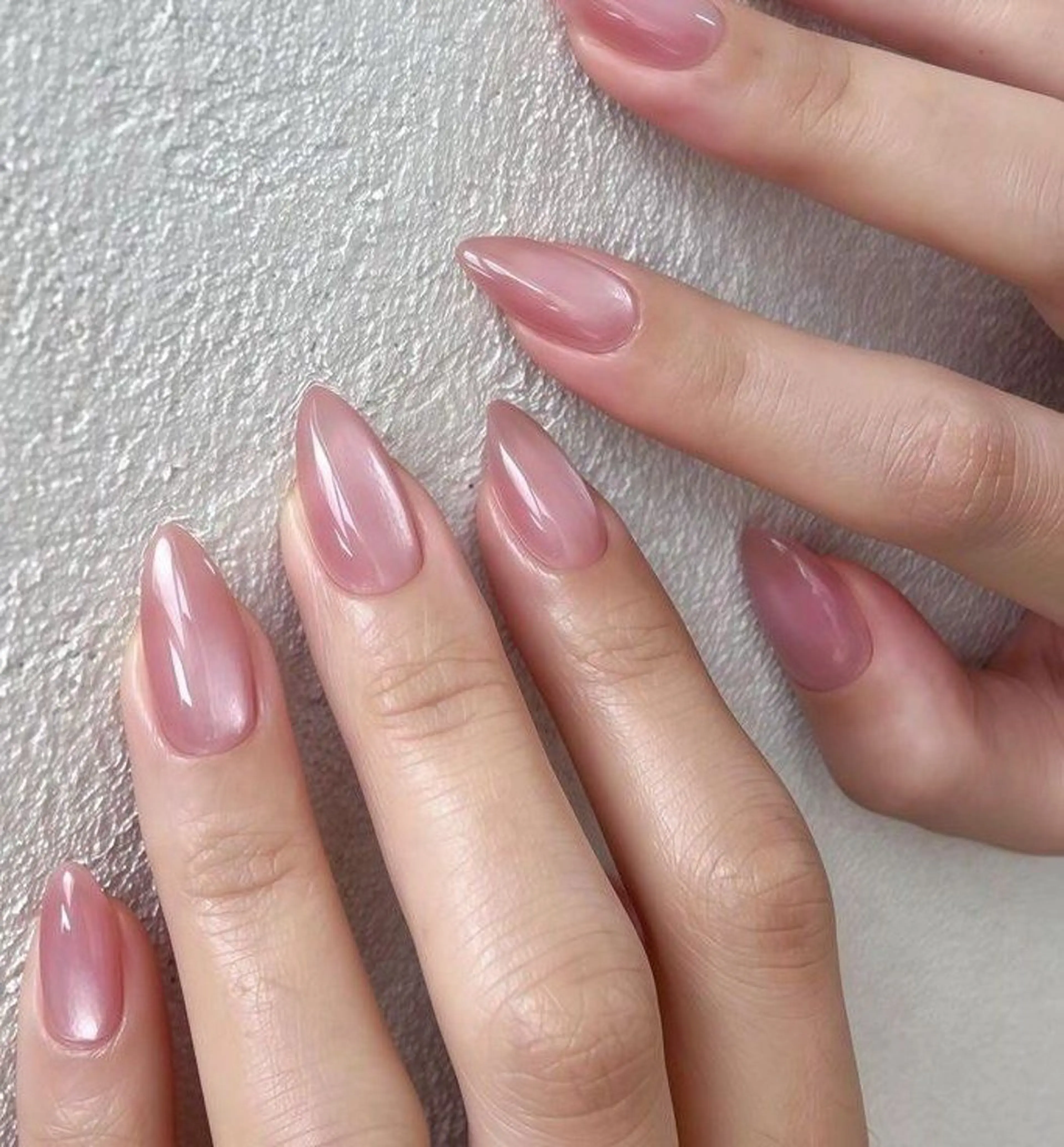 ネイル オーロラネイル クリアネイル 成人式 長さ出し フラッシュネイル ハンドネイル Sora  Nail 長さ出し専門店のネイルデザイン