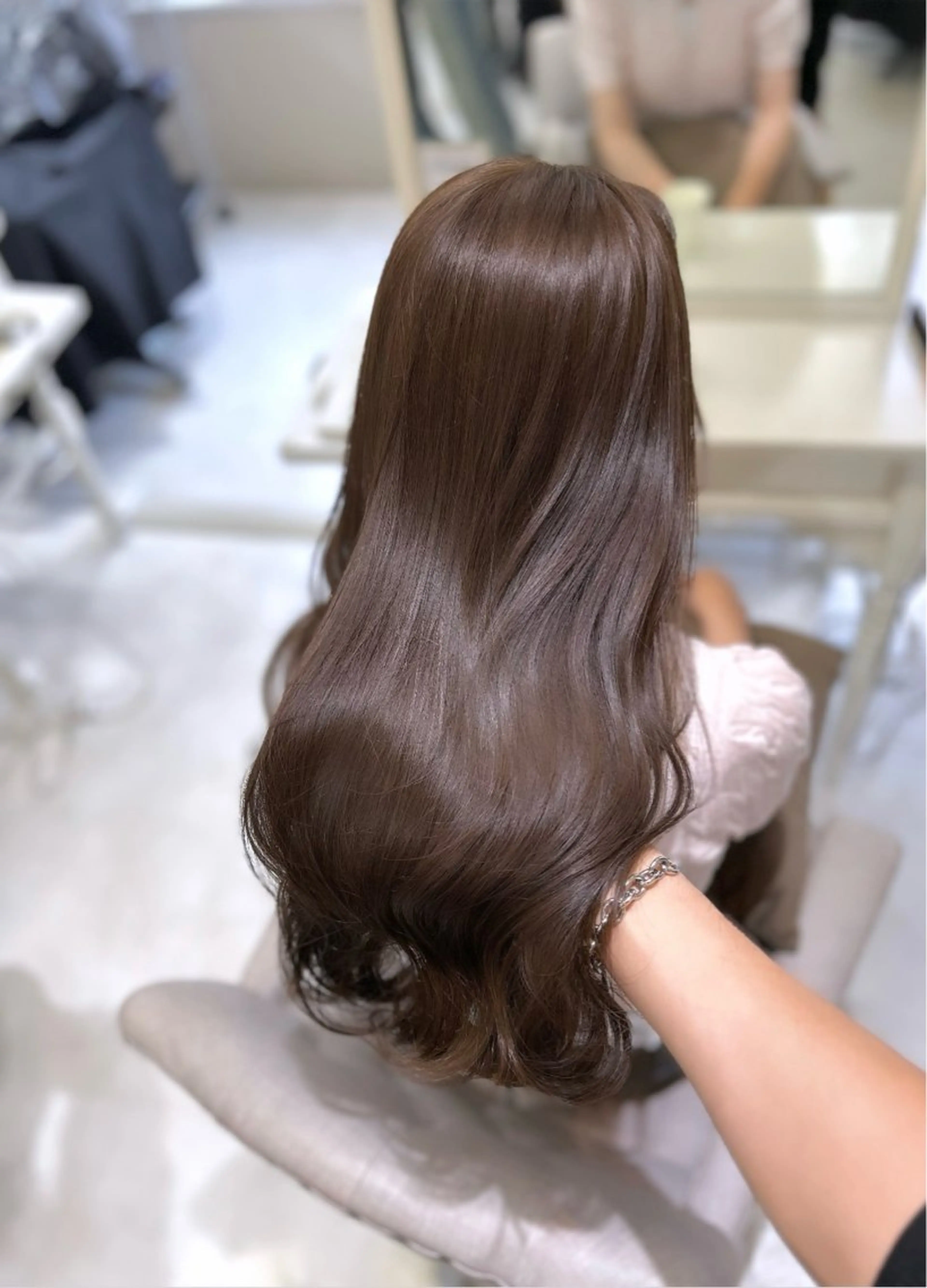 ロング ケアカラー カット ヘアカラー トリートメント 髪質改善× ブリーチなしyutoのヘアスタイル