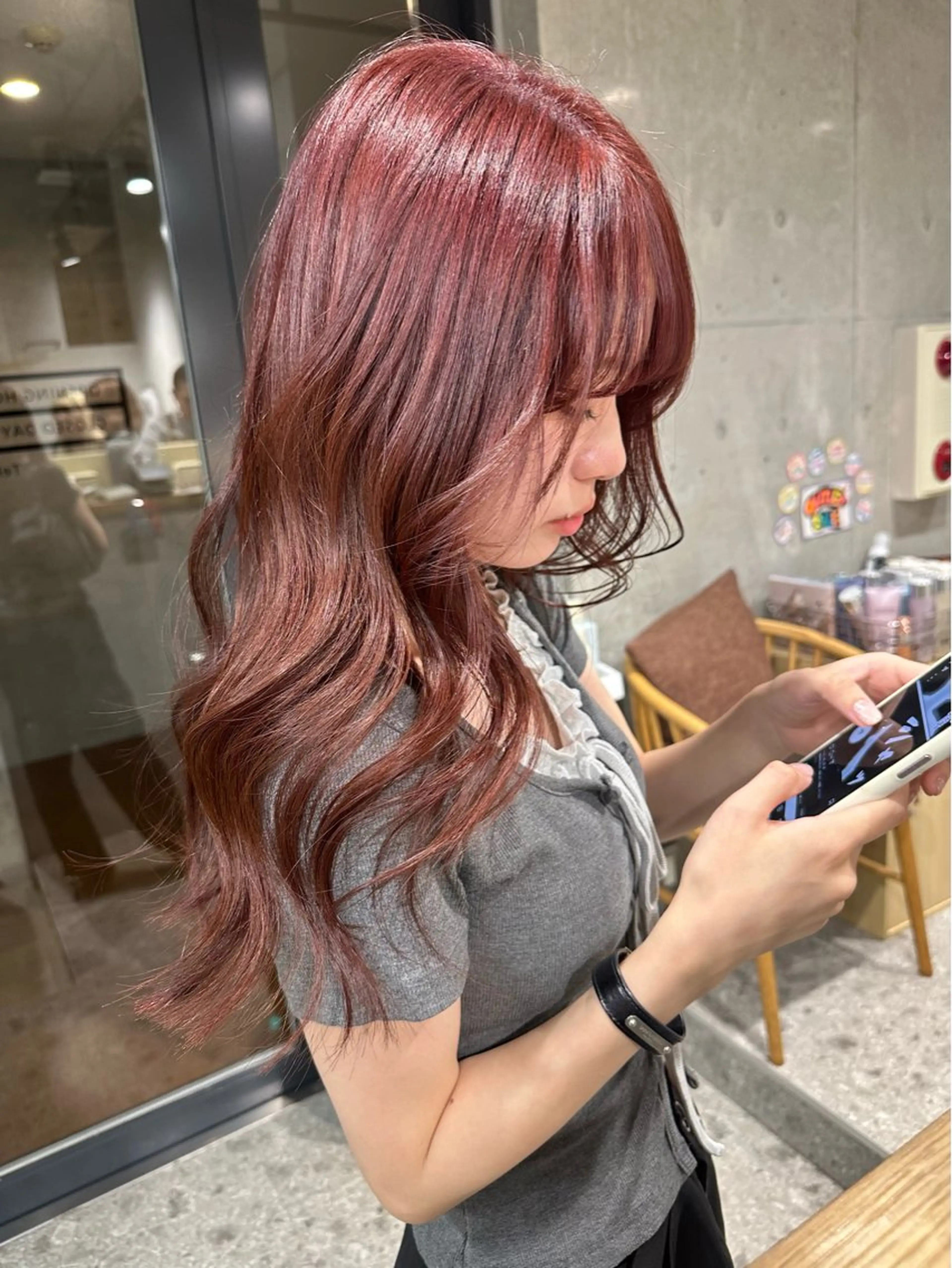 ミディアム ヘアカラー ︎🤎W color MIYU‎🤎のヘアスタイル